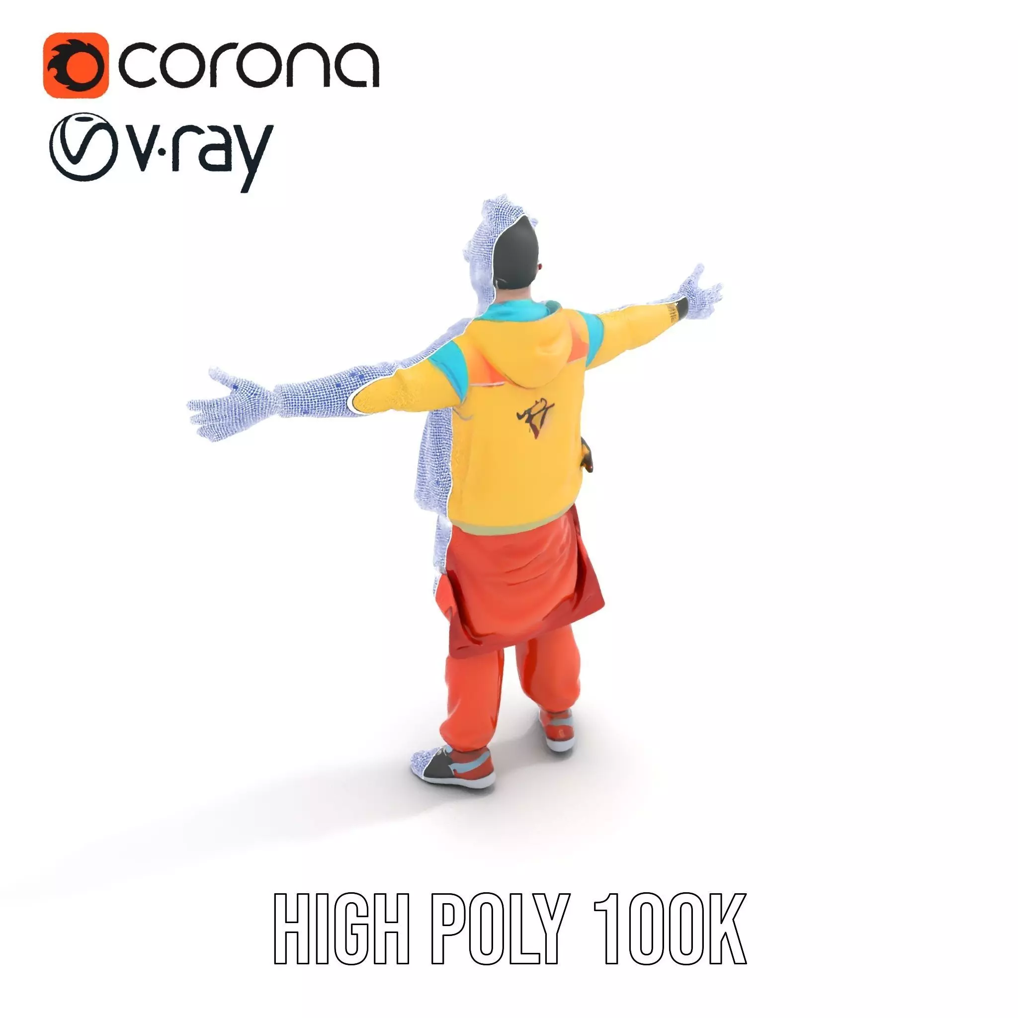 Colorful Urban Outfit model pack Low-poly 3D model_30