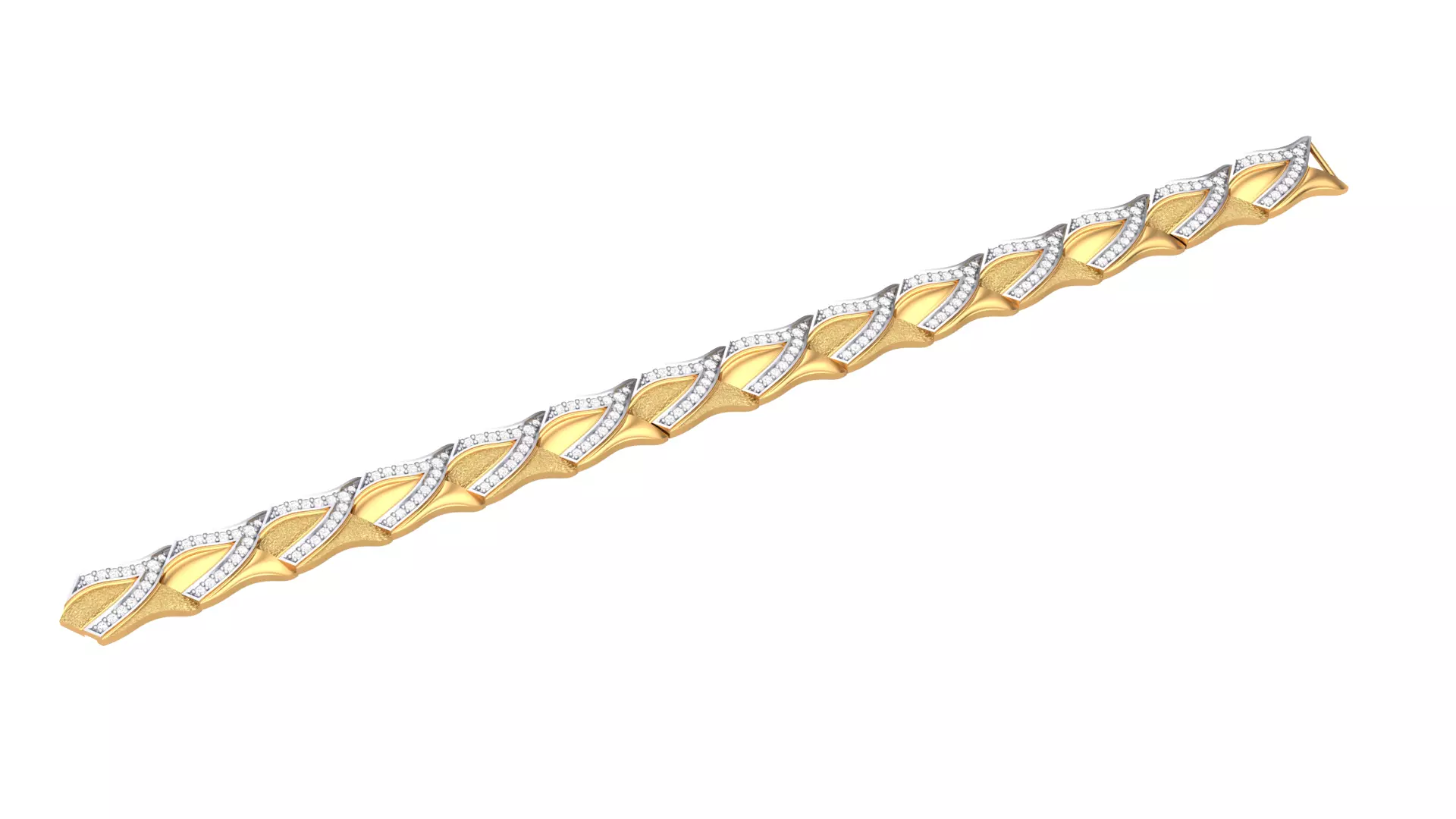 3D Printable Jewelry design of Bracelet with diamonds 3D print model_0