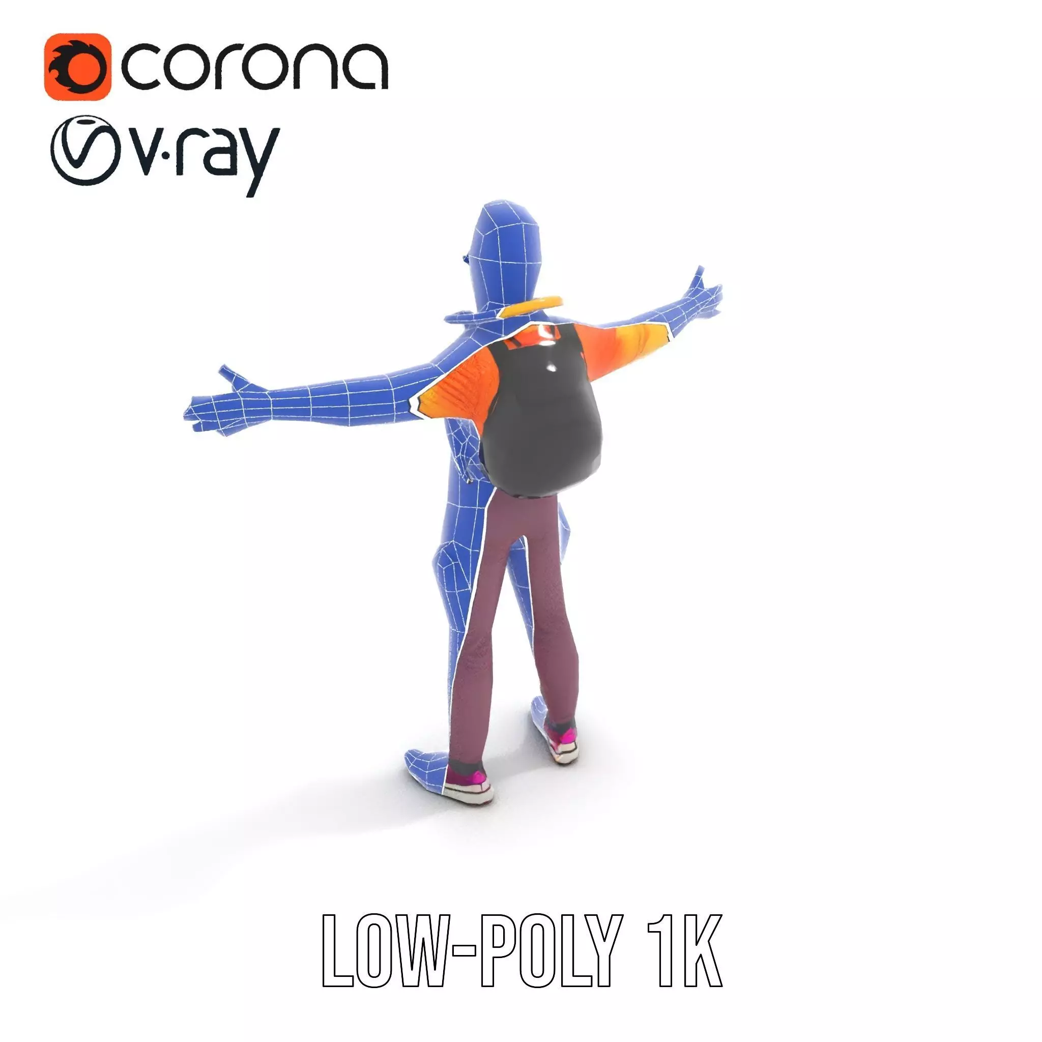 Vibrant Explorer Outfit model pack Low-poly 3D model_32