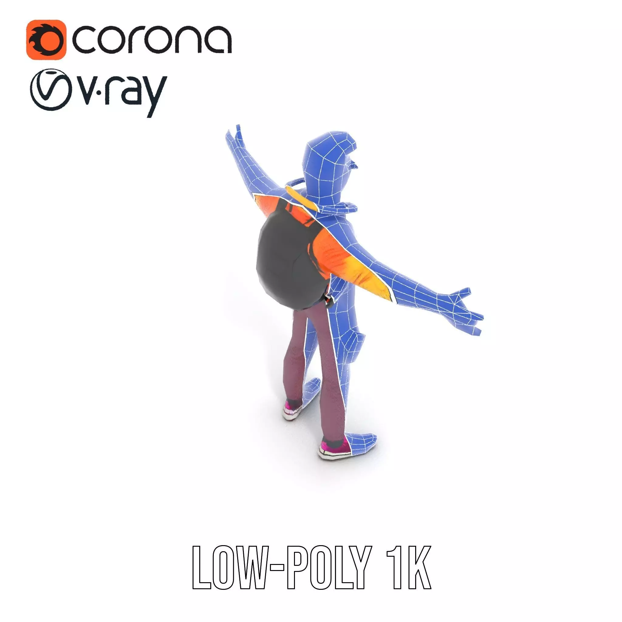 Vibrant Explorer Outfit model pack Low-poly 3D model_15