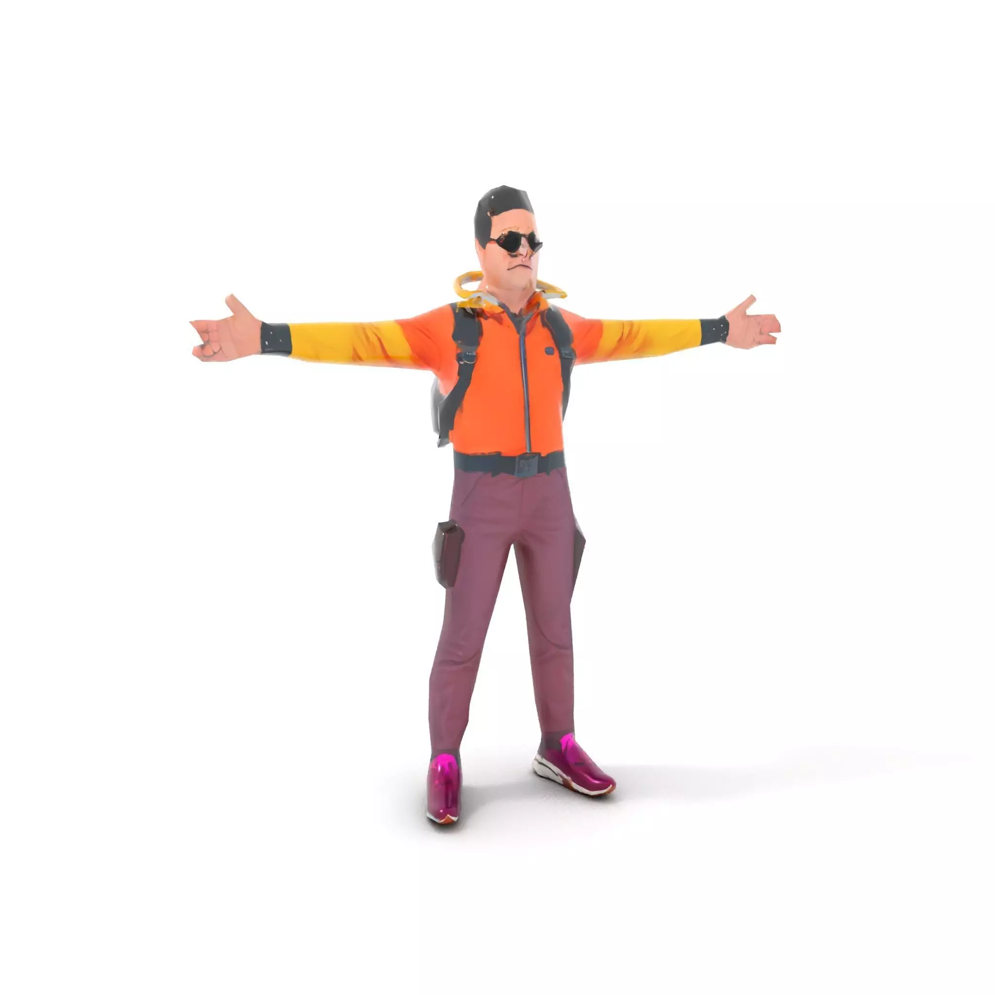 Vibrant Explorer Outfit model pack Low-poly 3D model_8