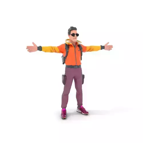 Vibrant Explorer Outfit model pack Low-poly 3D model