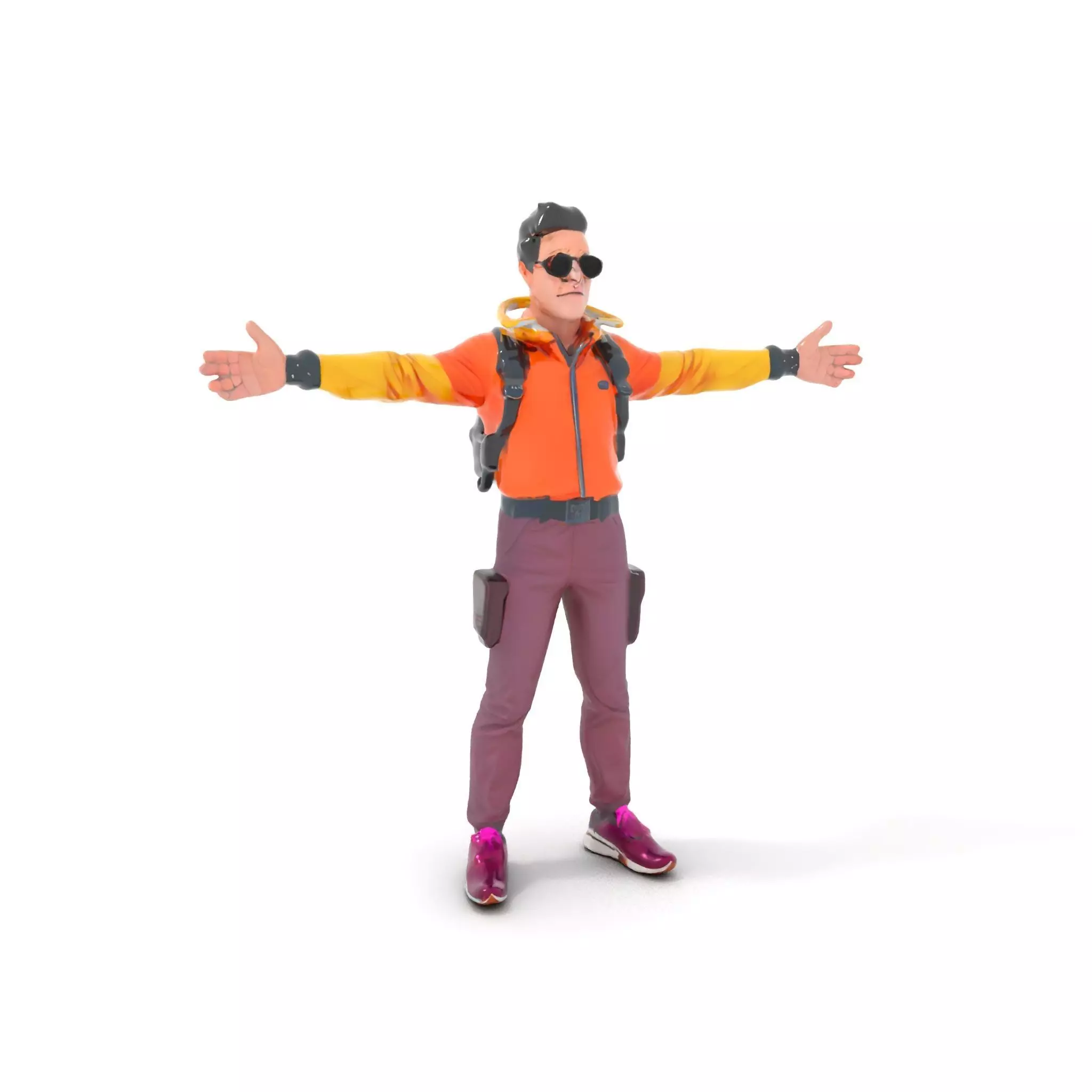 Vibrant Explorer Outfit model pack Low-poly 3D model_0