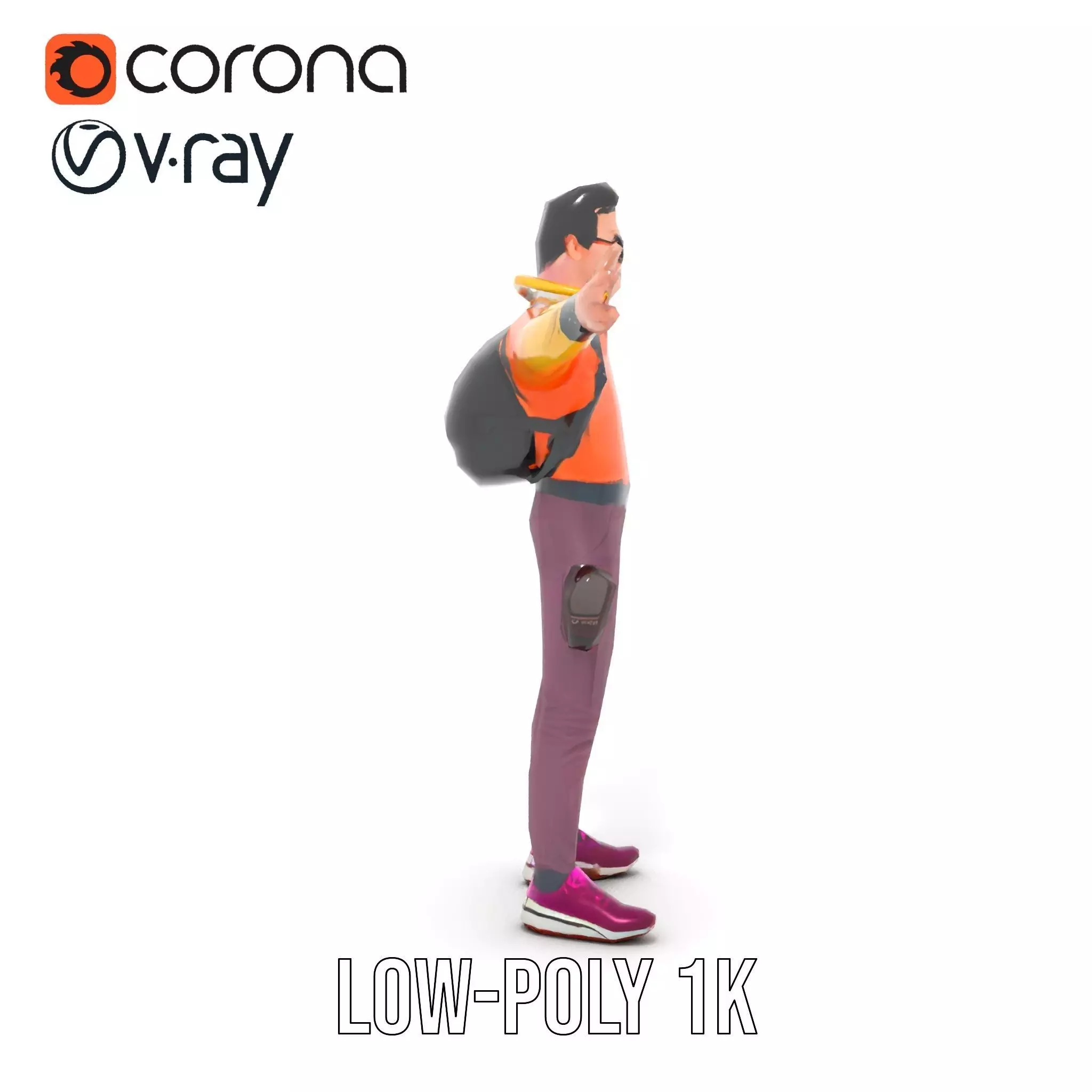 Vibrant Explorer Outfit model pack Low-poly 3D model_17