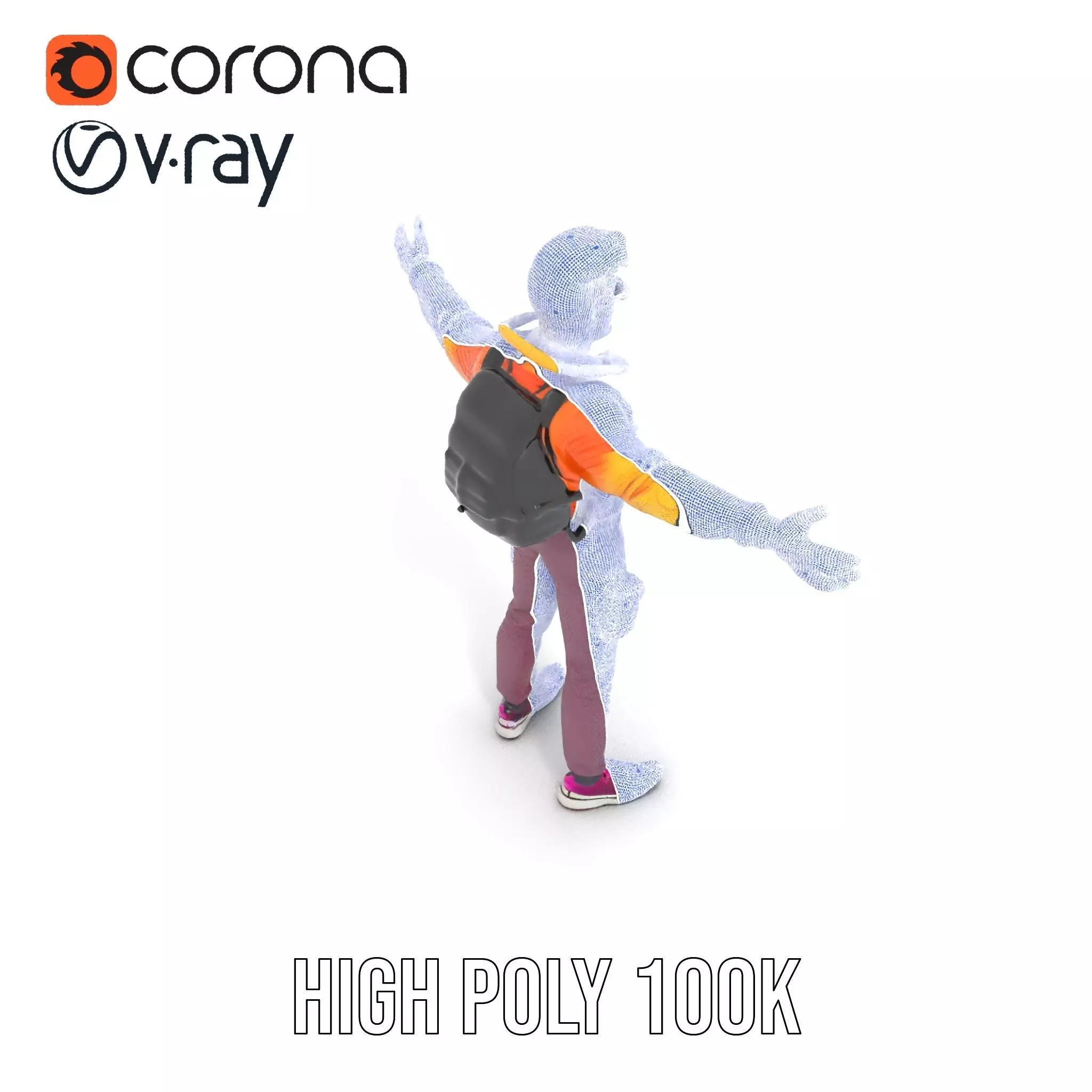 Vibrant Explorer Outfit model pack Low-poly 3D model_33