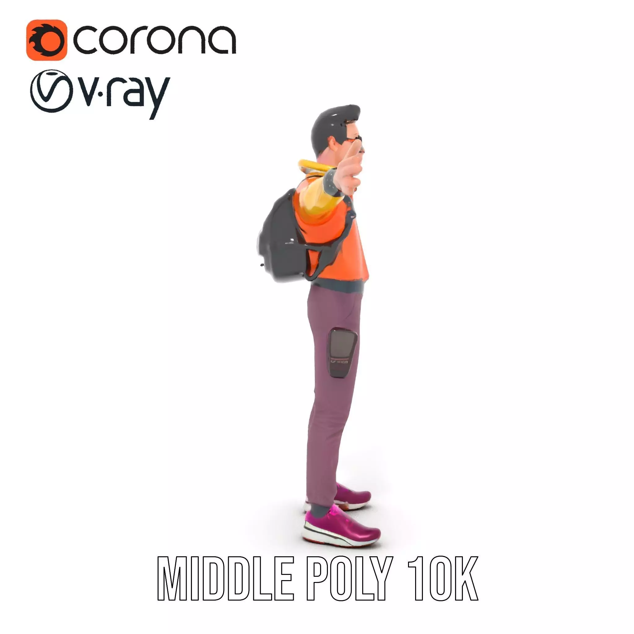 Vibrant Explorer Outfit model pack Low-poly 3D model_22