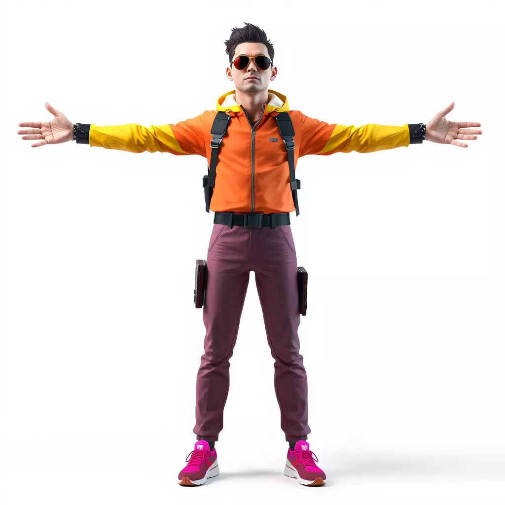Vibrant Explorer Outfit model pack Low-poly 3D model_3