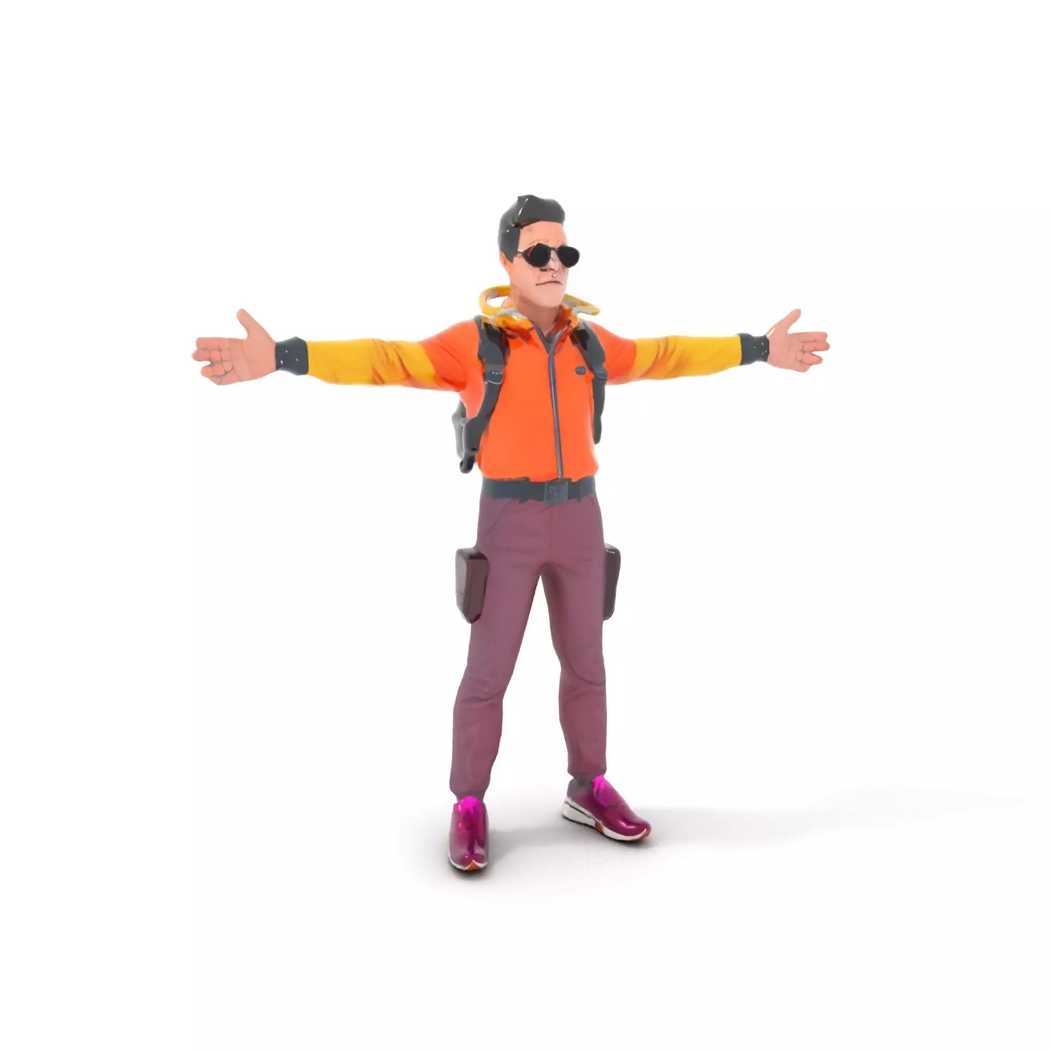 Vibrant Explorer Outfit model pack Low-poly 3D model_6