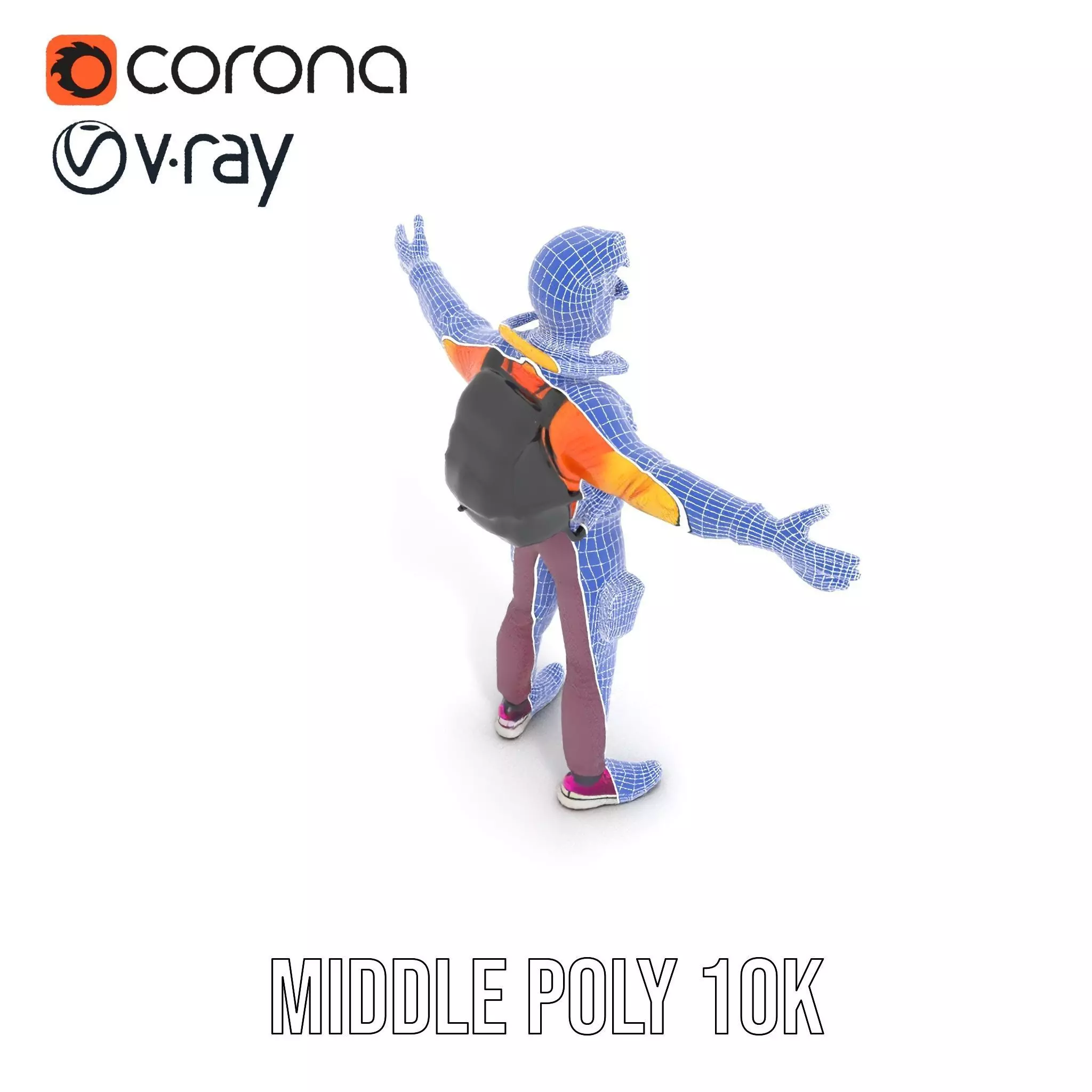 Vibrant Explorer Outfit model pack Low-poly 3D model_25