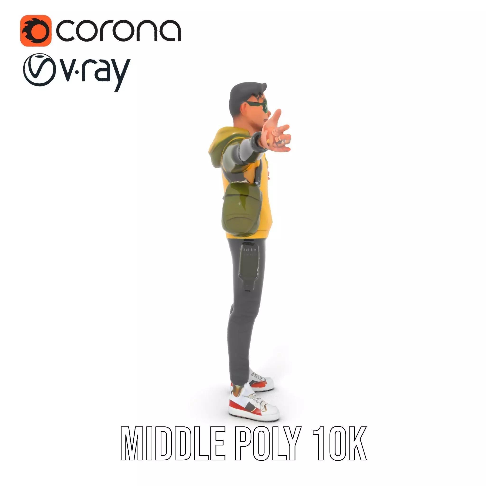 Urban Explorer Character model pack Low-poly 3D model_14