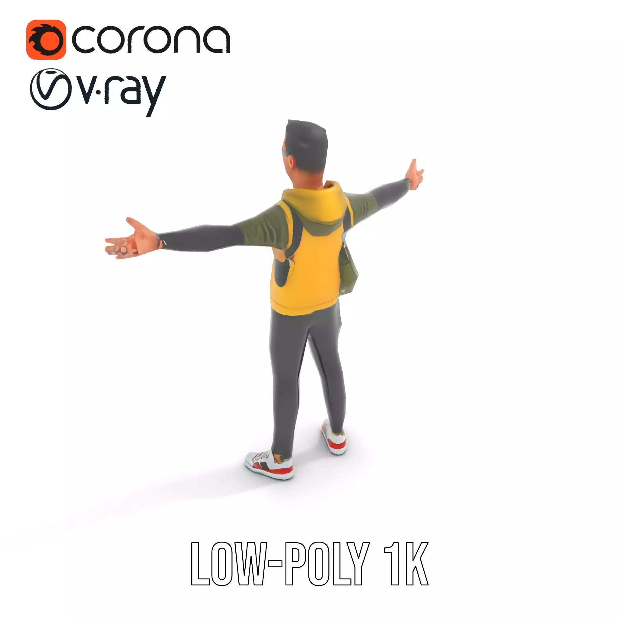 Urban Explorer Character model pack Low-poly 3D model_12