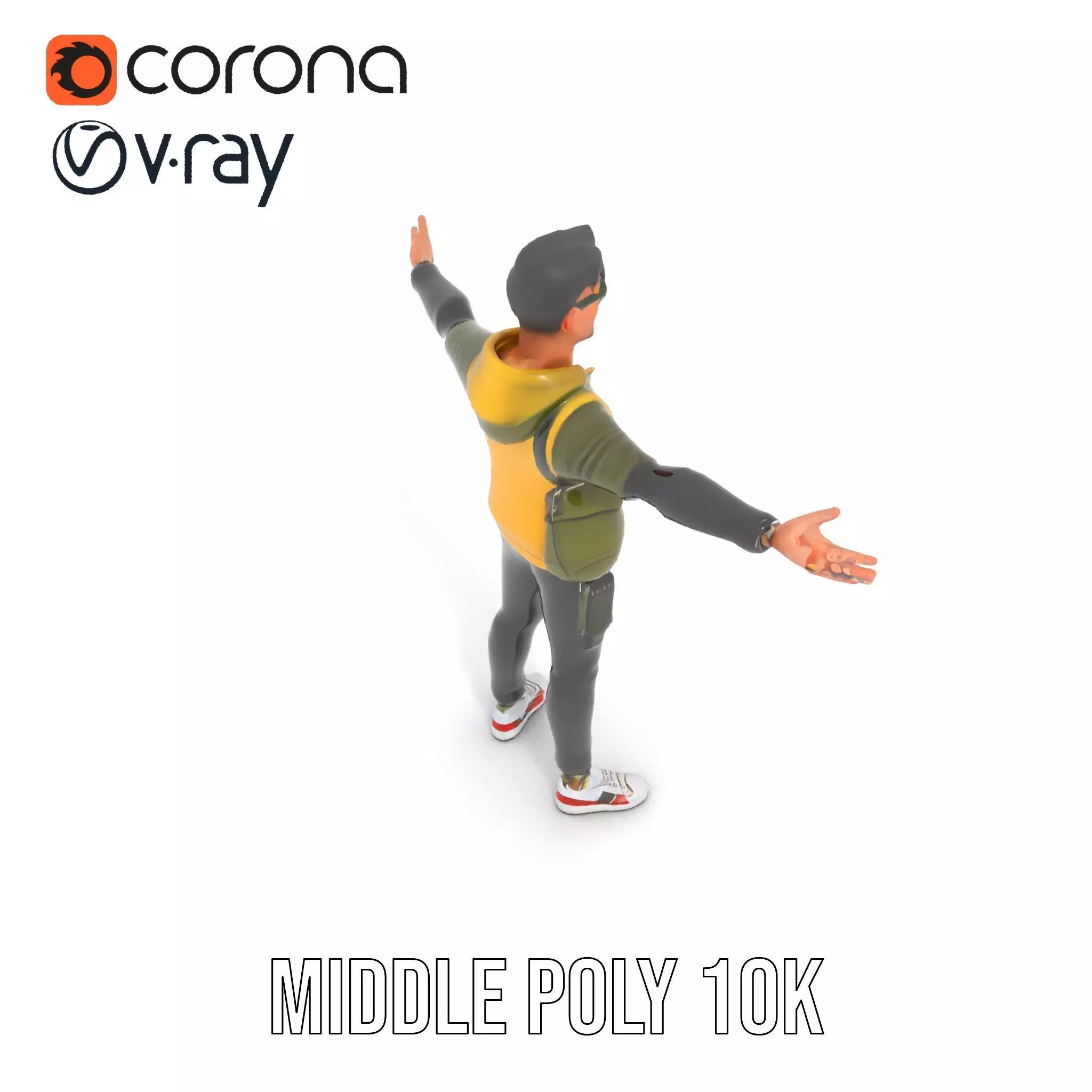 Urban Explorer Character model pack Low-poly 3D model_25