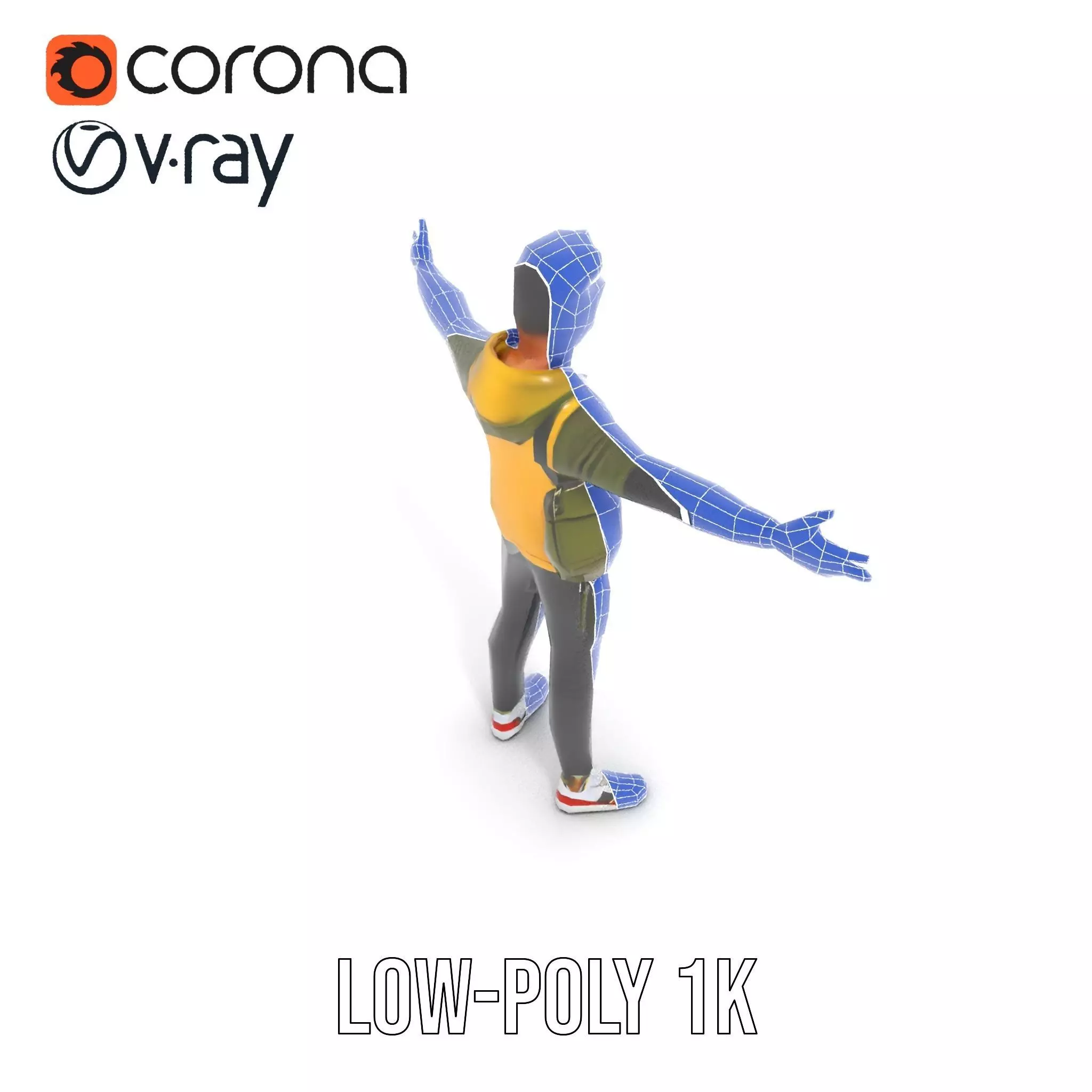 Urban Explorer Character model pack Low-poly 3D model_31