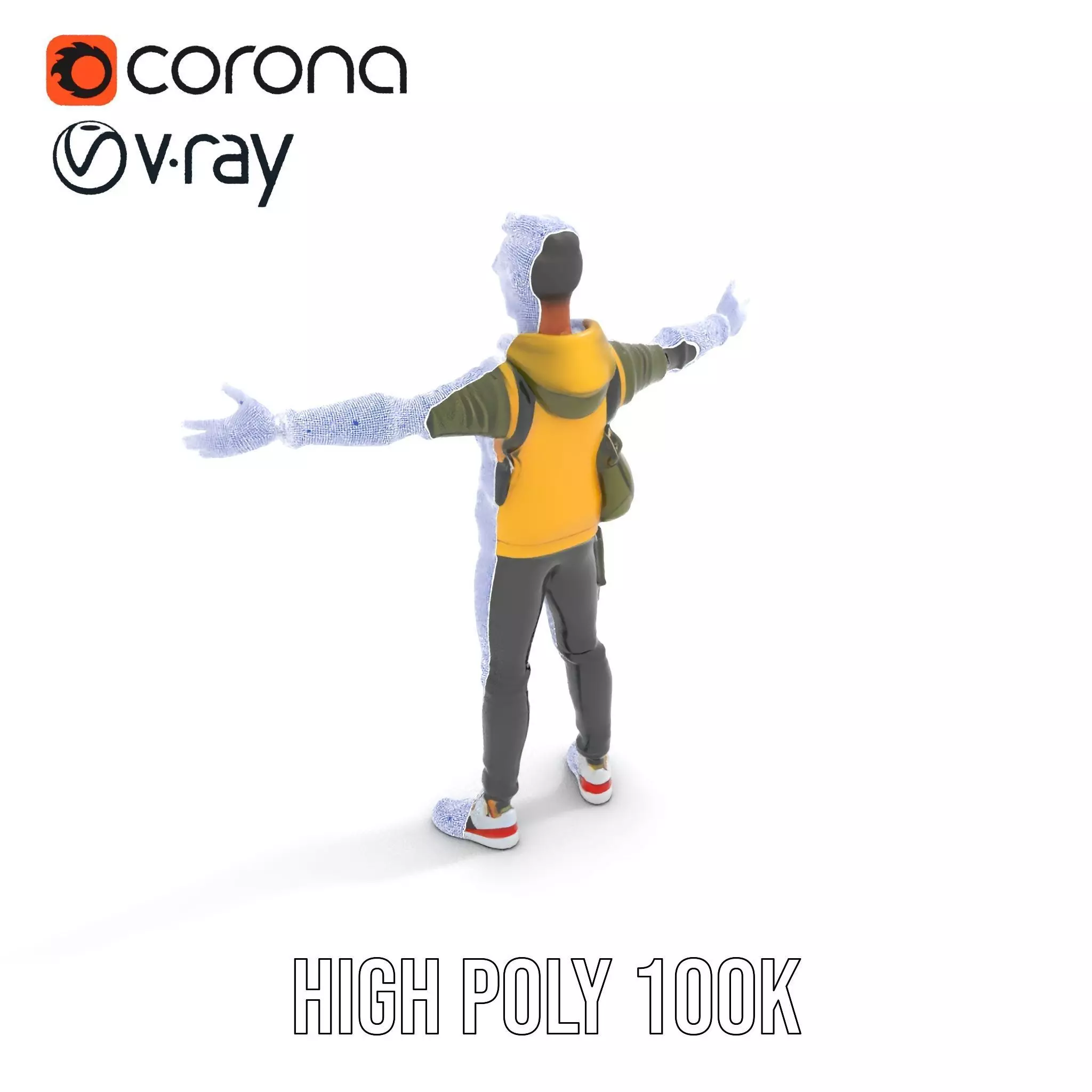 Urban Explorer Character model pack Low-poly 3D model_24