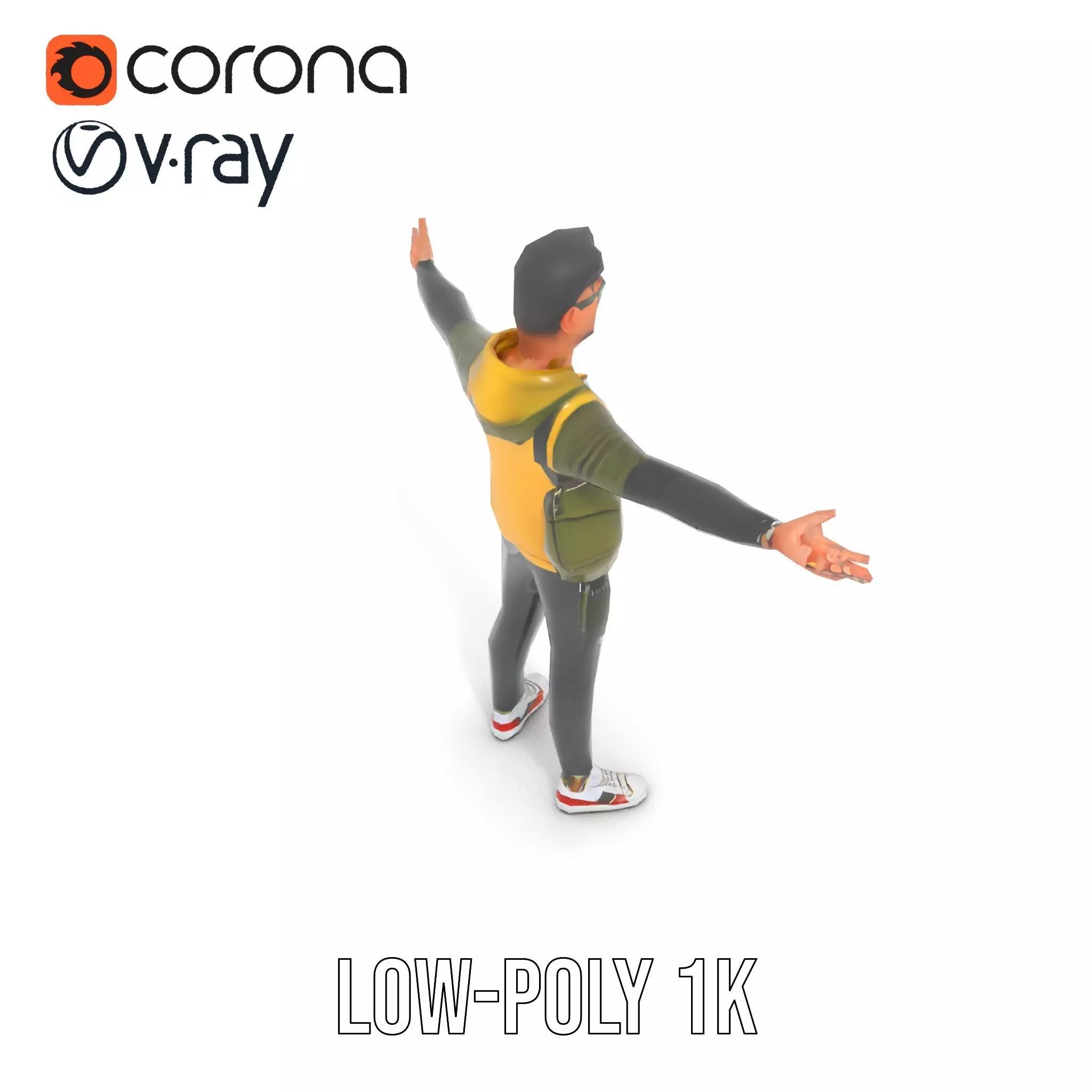 Urban Explorer Character model pack Low-poly 3D model_20