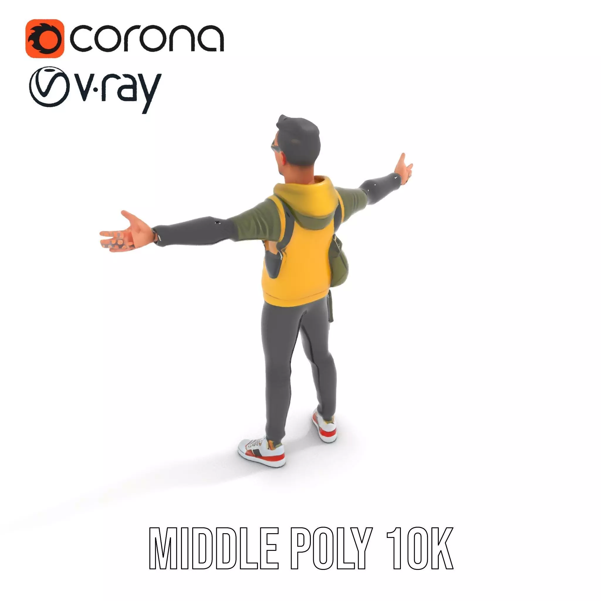 Urban Explorer Character model pack Low-poly 3D model_7