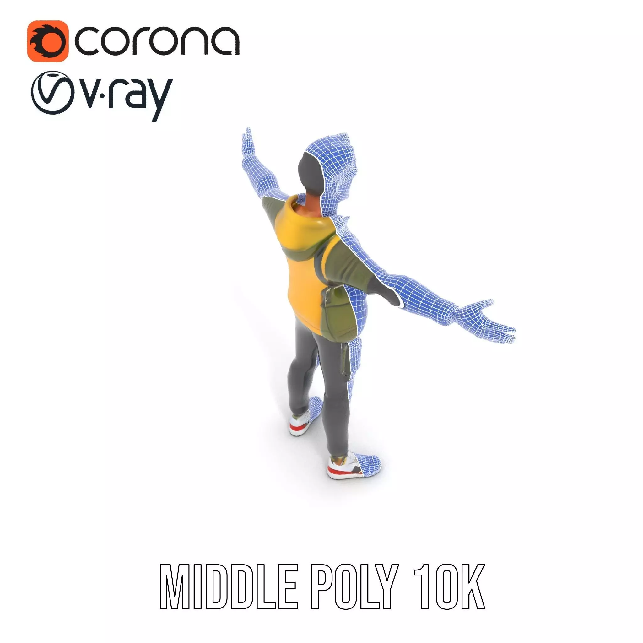 Urban Explorer Character model pack Low-poly 3D model_22