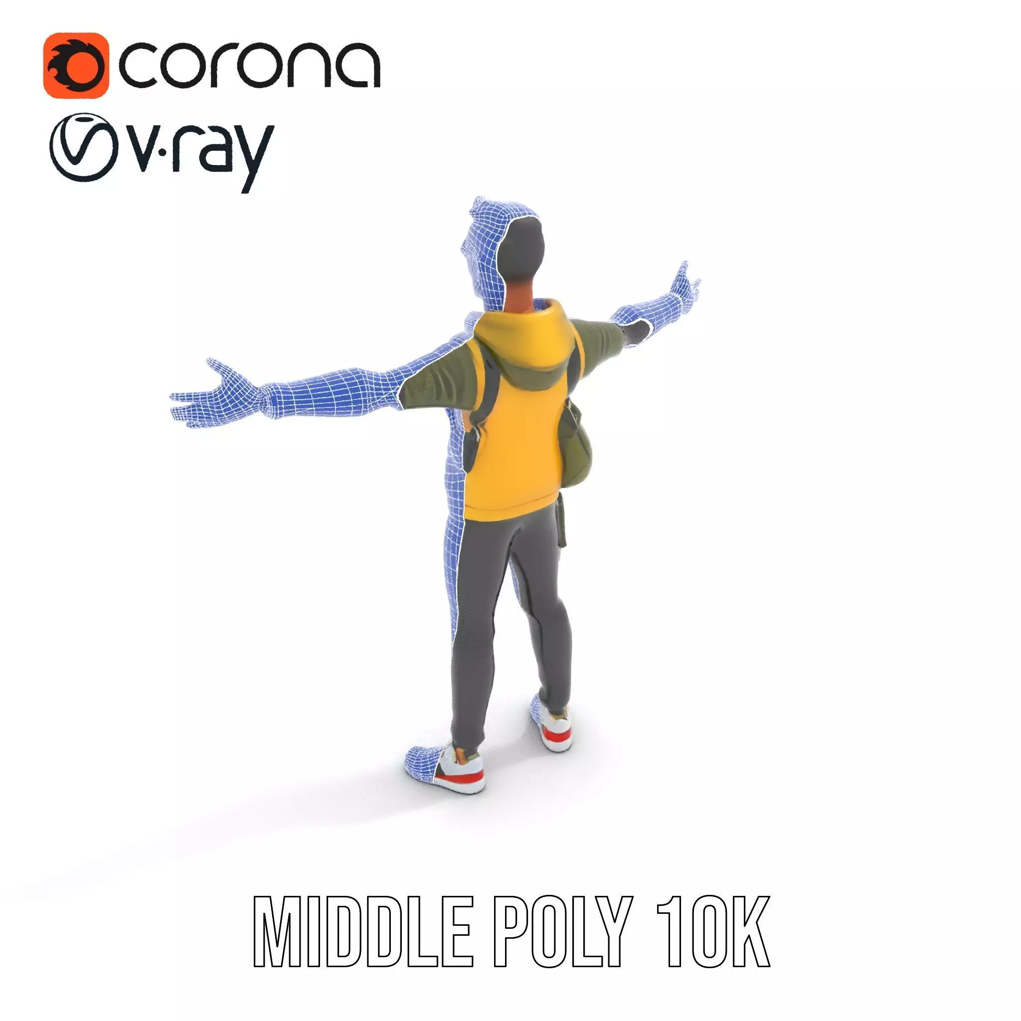 Urban Explorer Character model pack Low-poly 3D model_30