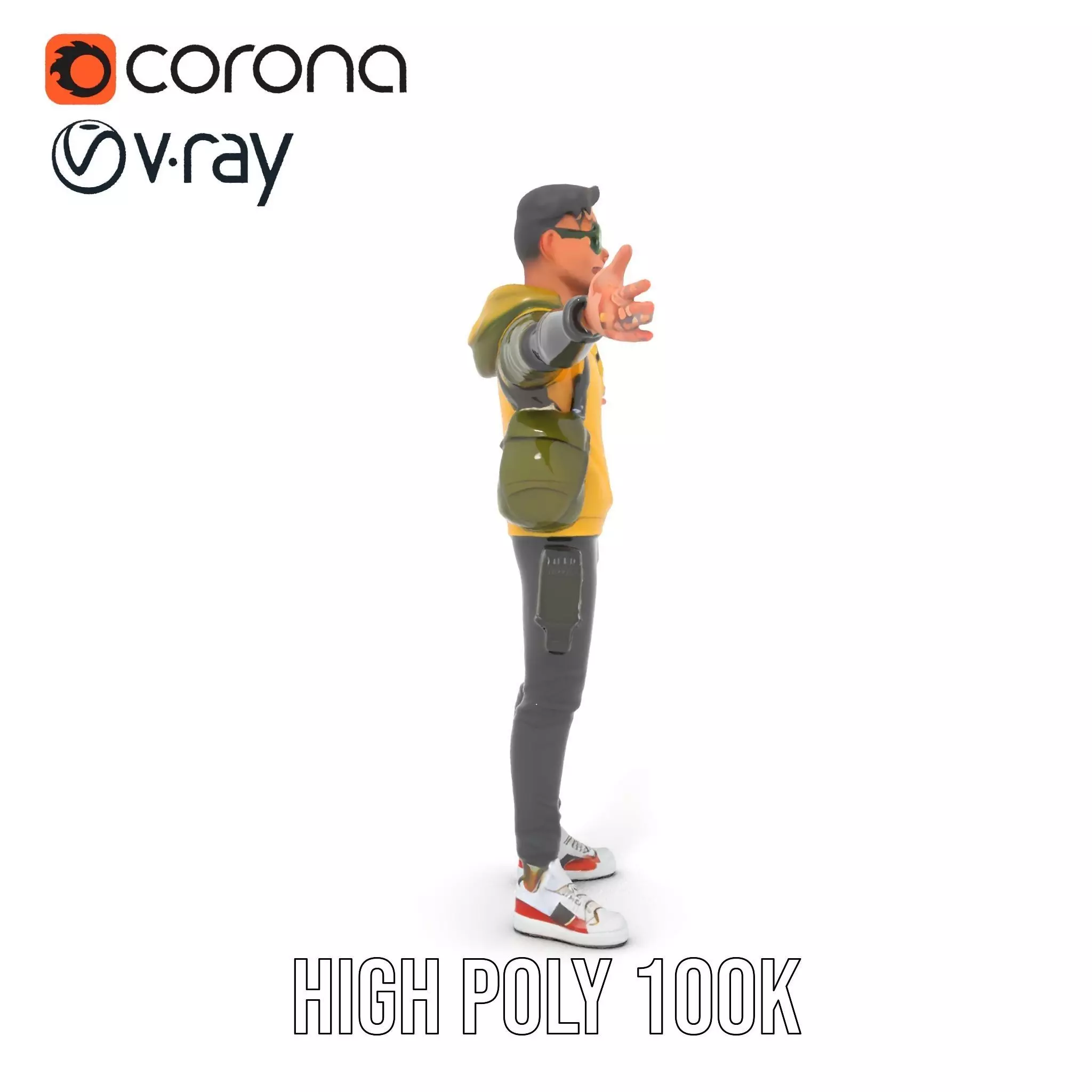 Urban Explorer Character model pack Low-poly 3D model_18