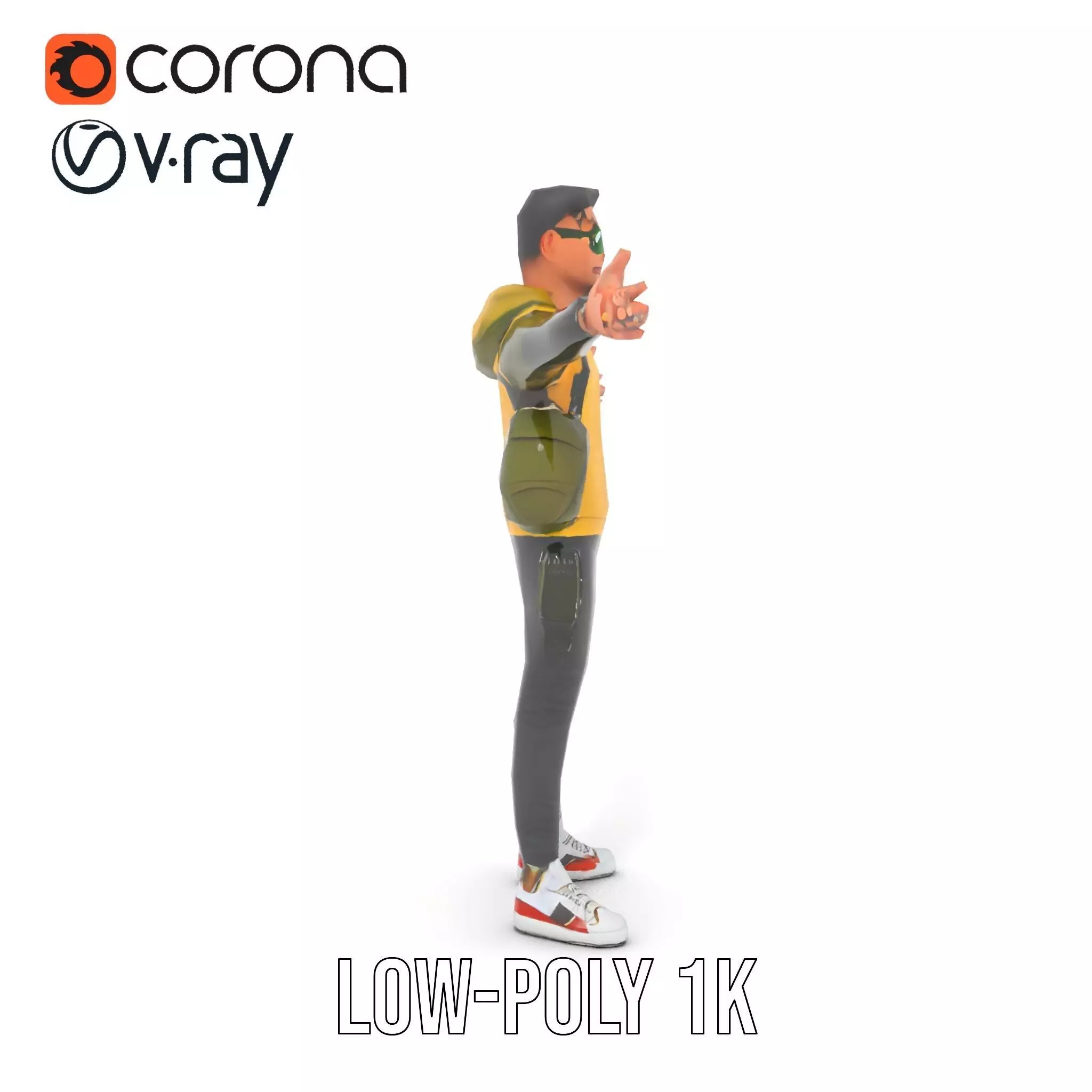 Urban Explorer Character model pack Low-poly 3D model_15