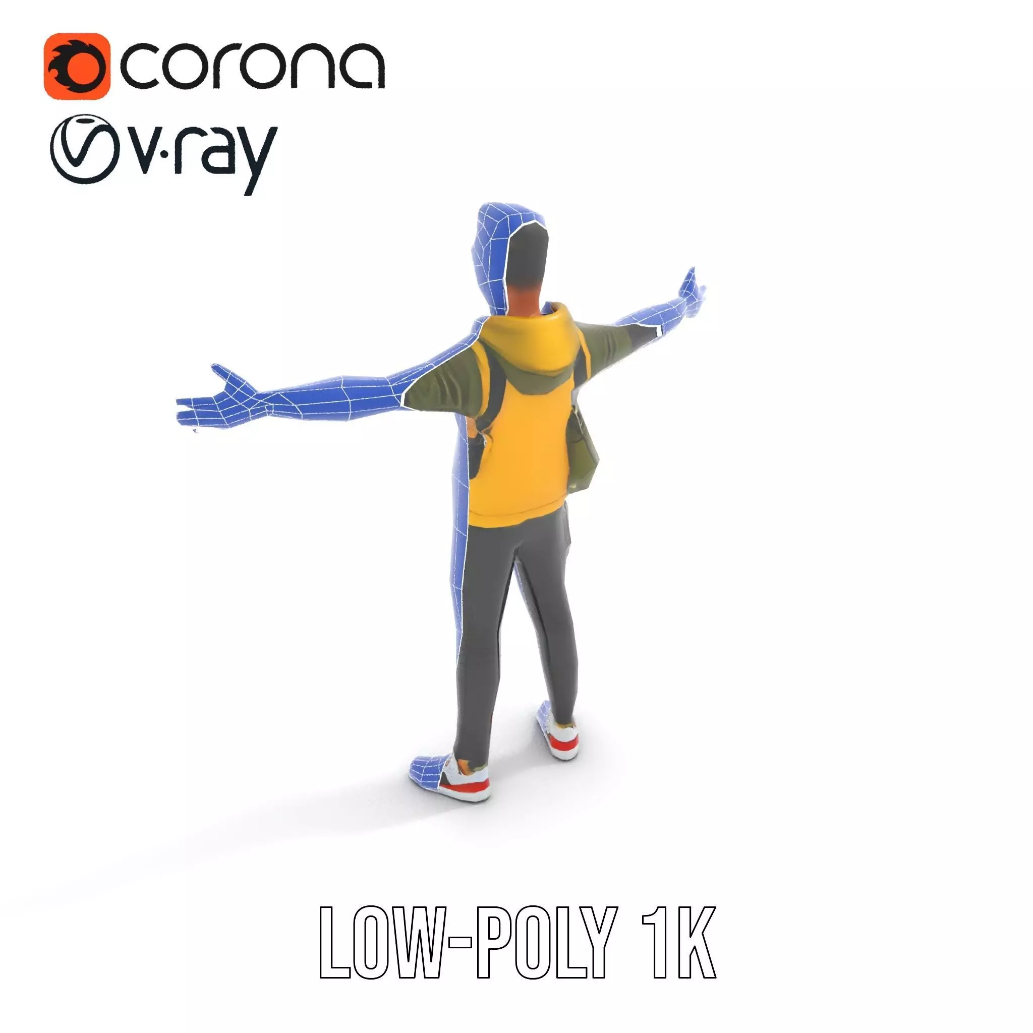 Urban Explorer Character model pack Low-poly 3D model_28