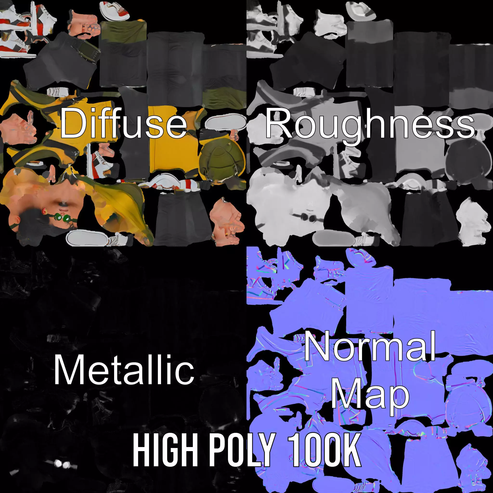 Urban Explorer Character model pack Low-poly 3D model_4