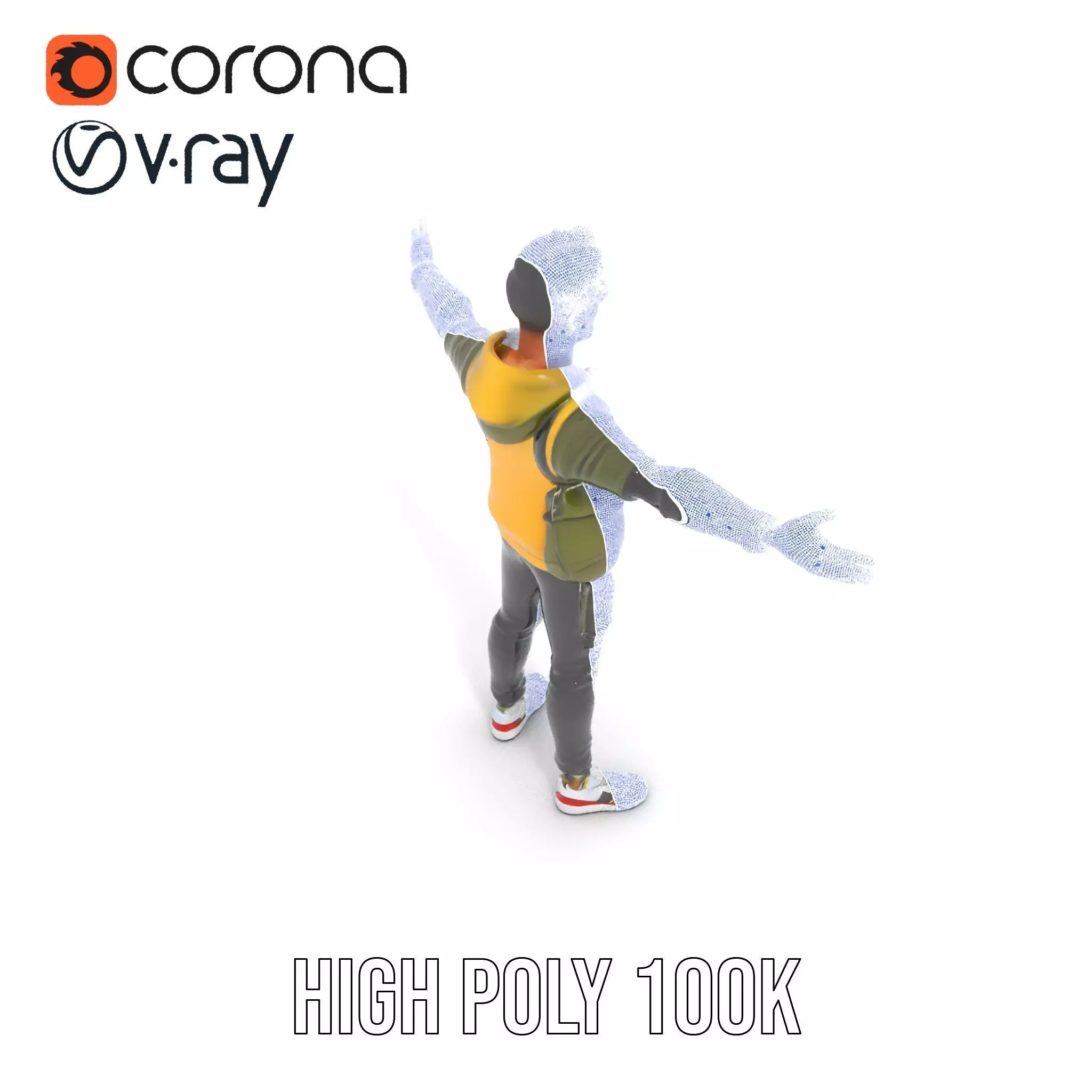 Urban Explorer Character model pack Low-poly 3D model_29