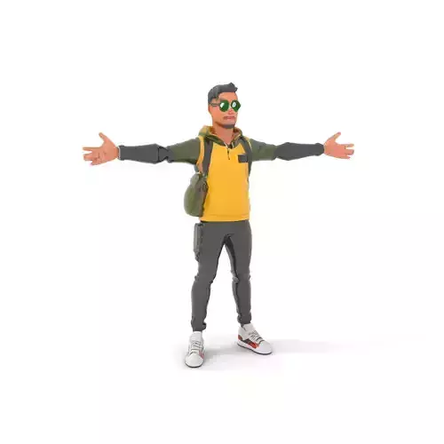 Urban Explorer Character model pack Low-poly 3D model
