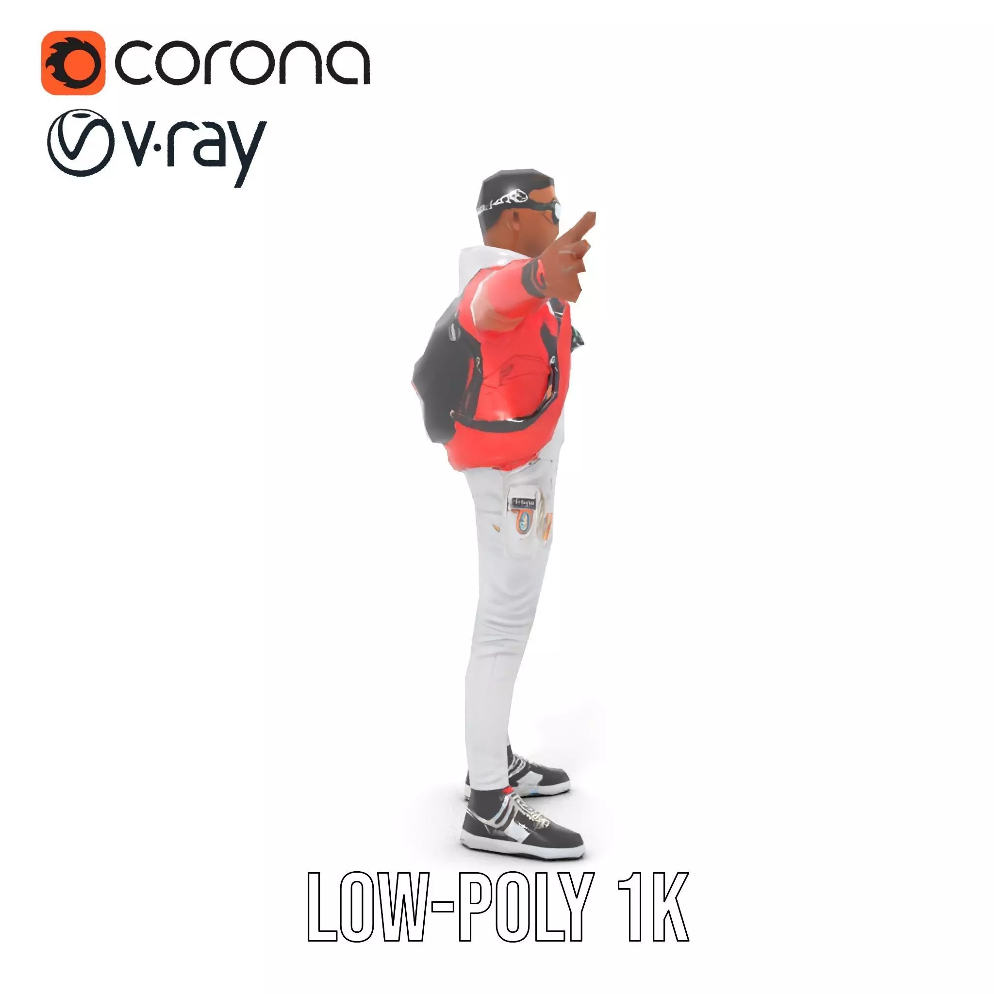 Urban Explorer Attire model pack Low-poly 3D model_16