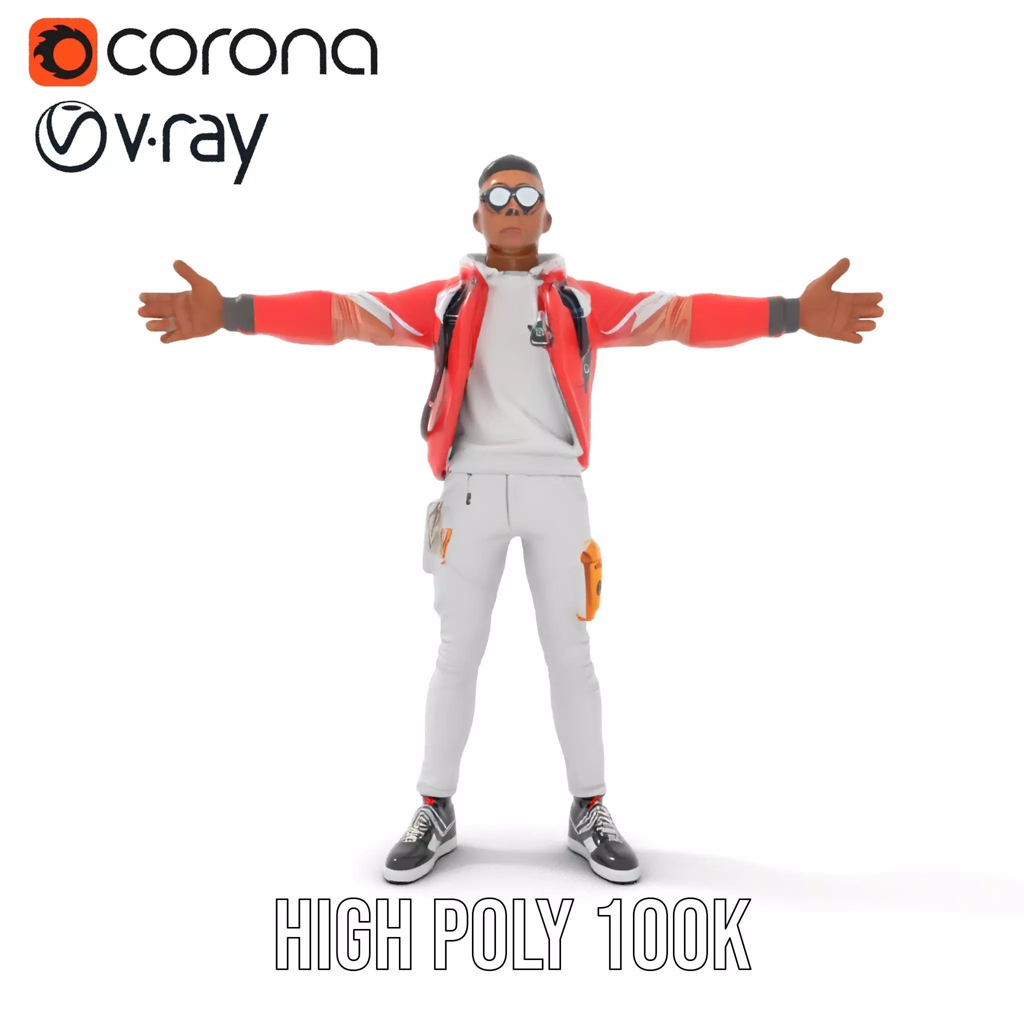 Urban Explorer Attire model pack Low-poly 3D model_14