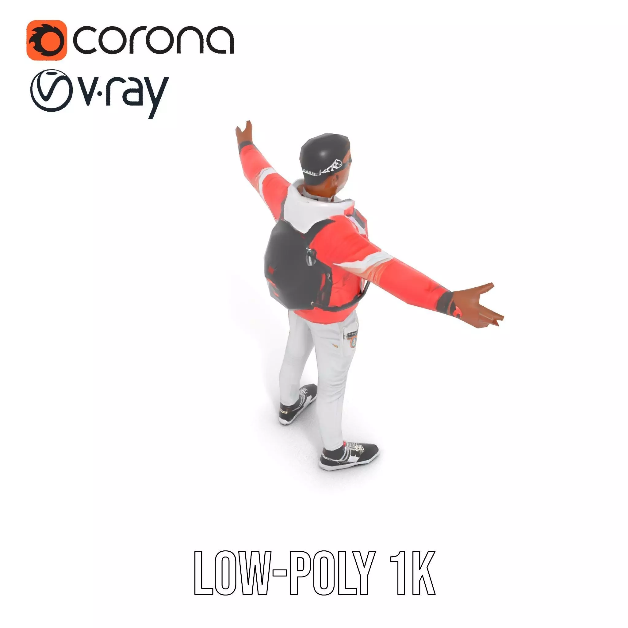 Urban Explorer Attire model pack Low-poly 3D model_9