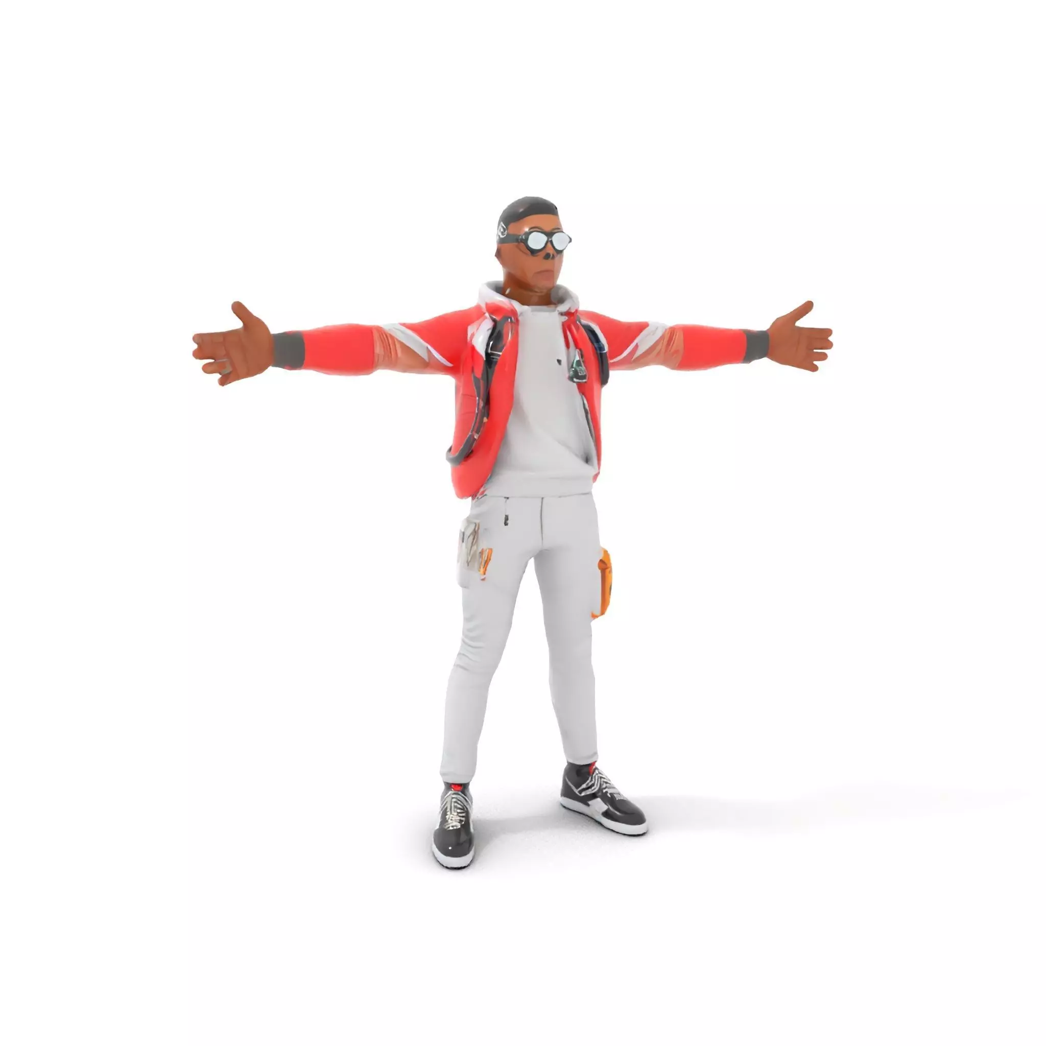 Urban Explorer Attire model pack Low-poly 3D model_6