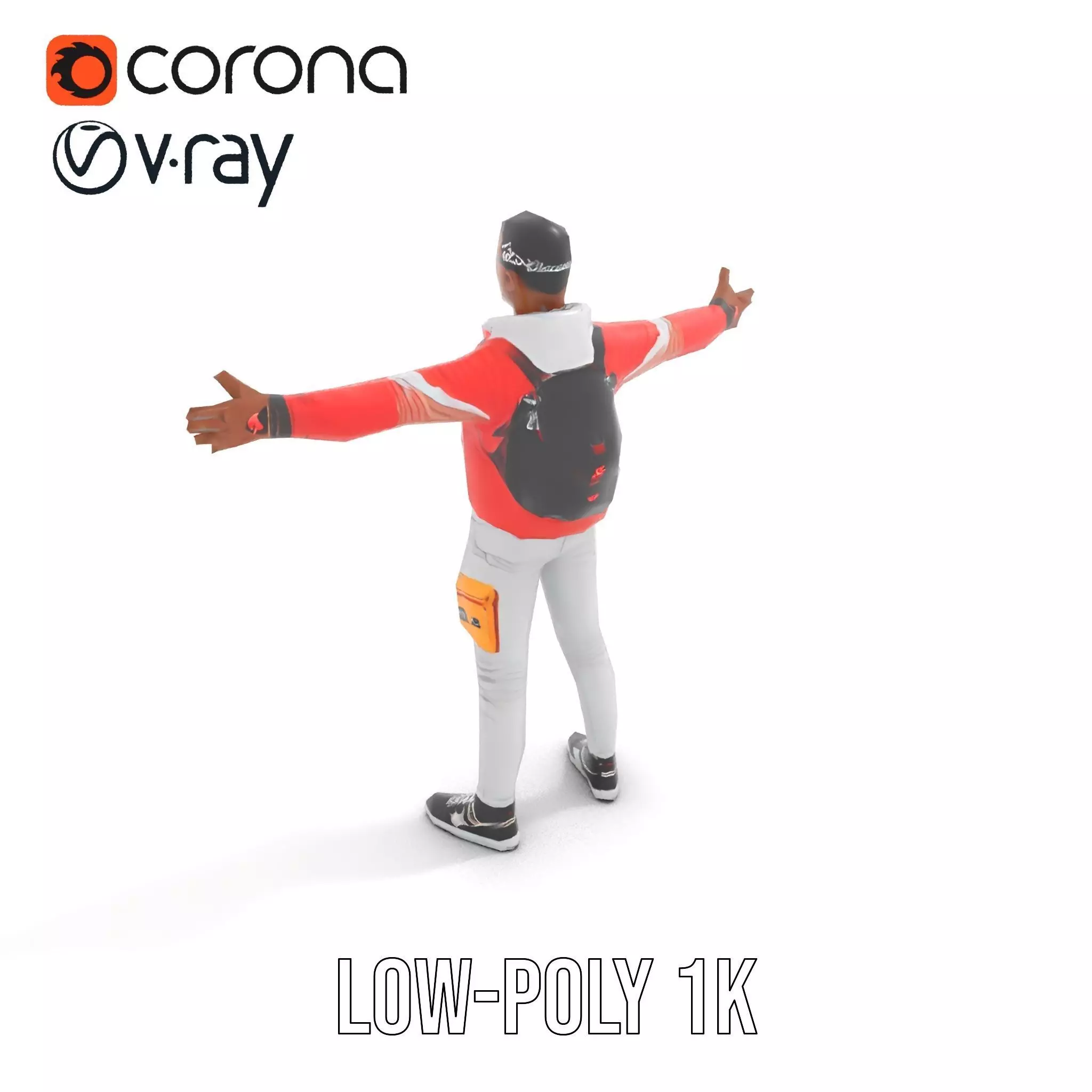 Urban Explorer Attire model pack Low-poly 3D model_11