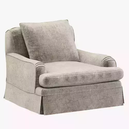 Restoration Hardware Belgian Classic Roll Arm Slipcovered Chair
