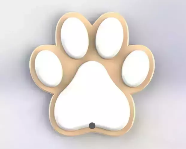 bear paw 2 keychain