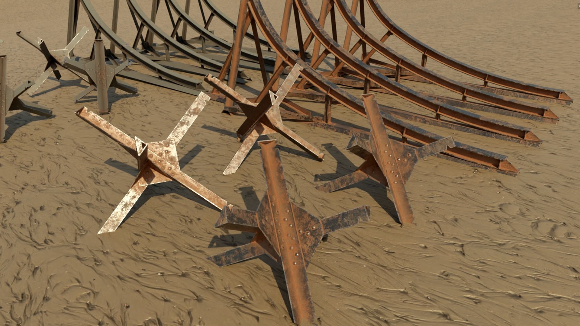 World War Asset Bundle Low-poly 3D model_16