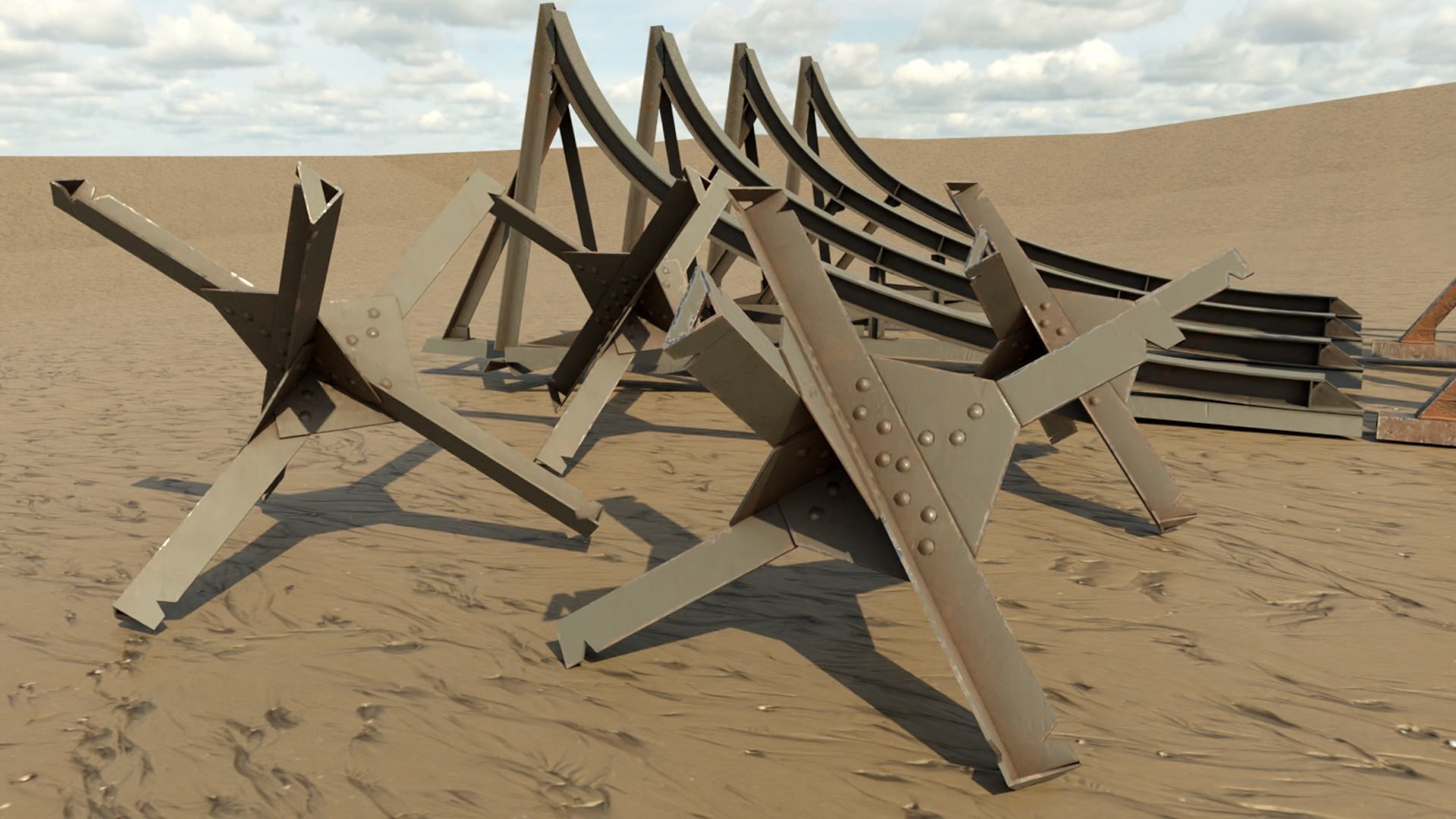 World War Asset Bundle Low-poly 3D model_17