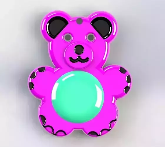 fat teddy bear keychain