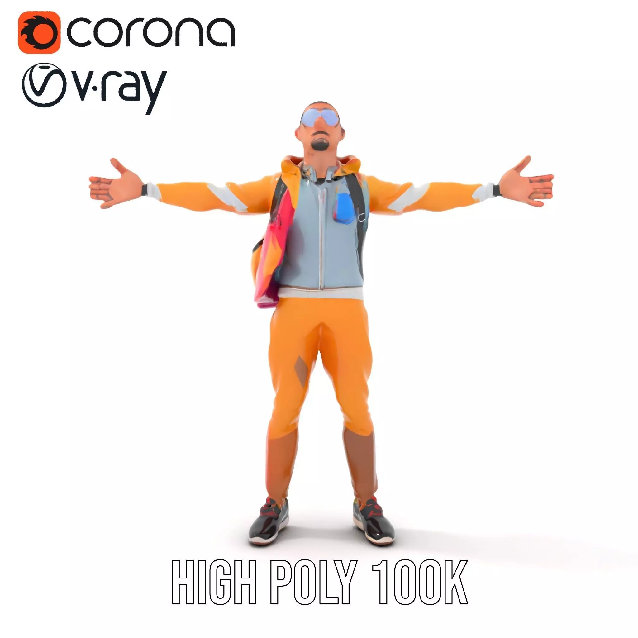 Colorful Streetwear model pack Low-poly 3D model_13