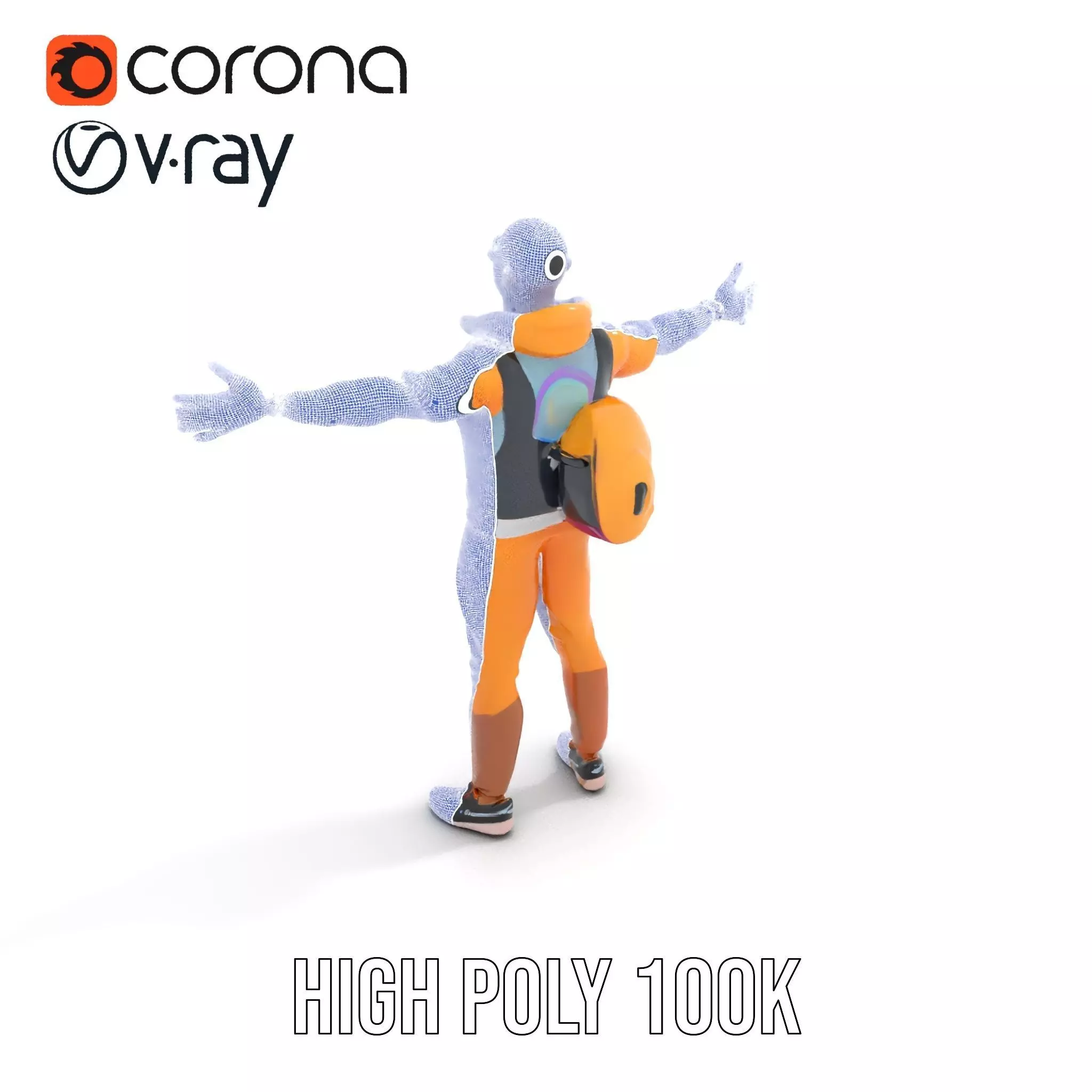 Colorful Streetwear model pack Low-poly 3D model_26