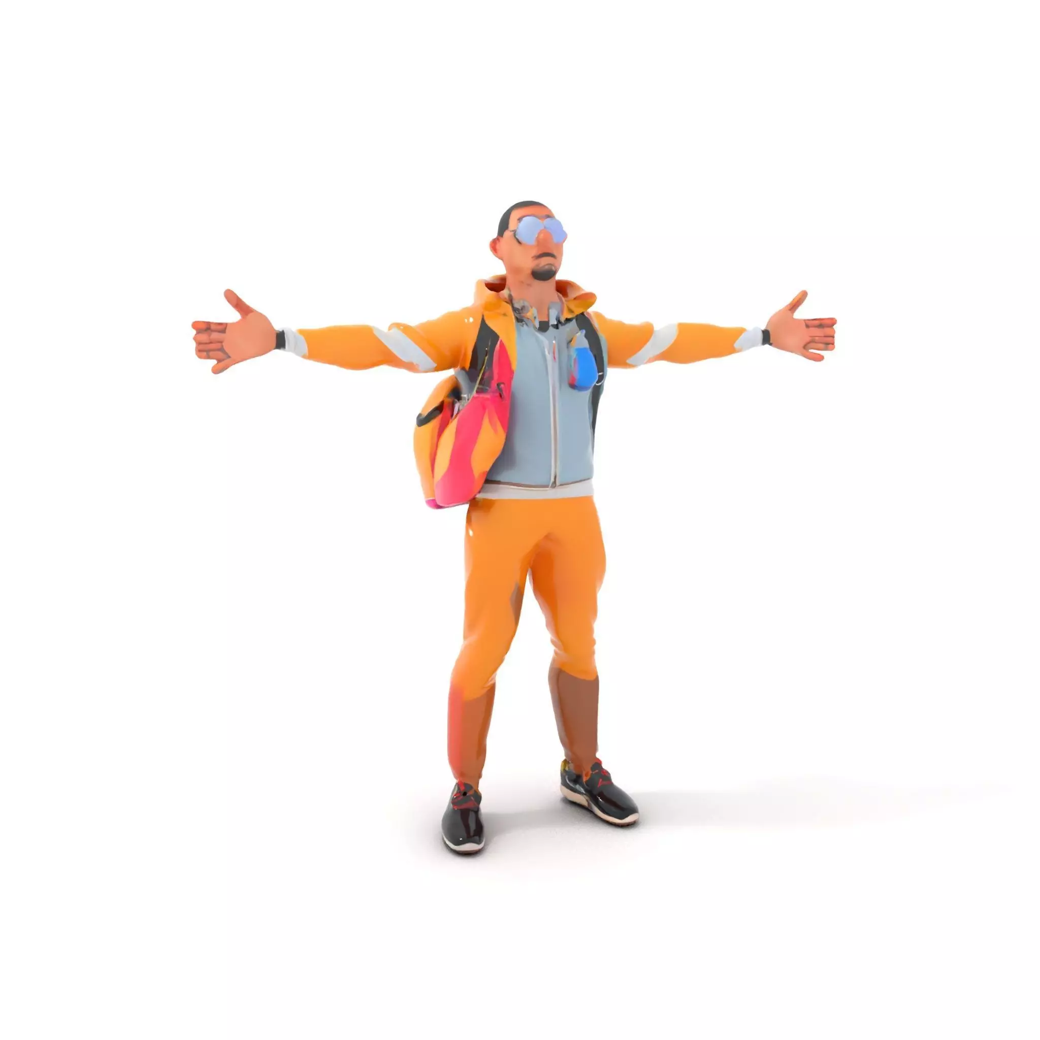 Colorful Streetwear model pack Low-poly 3D model_0