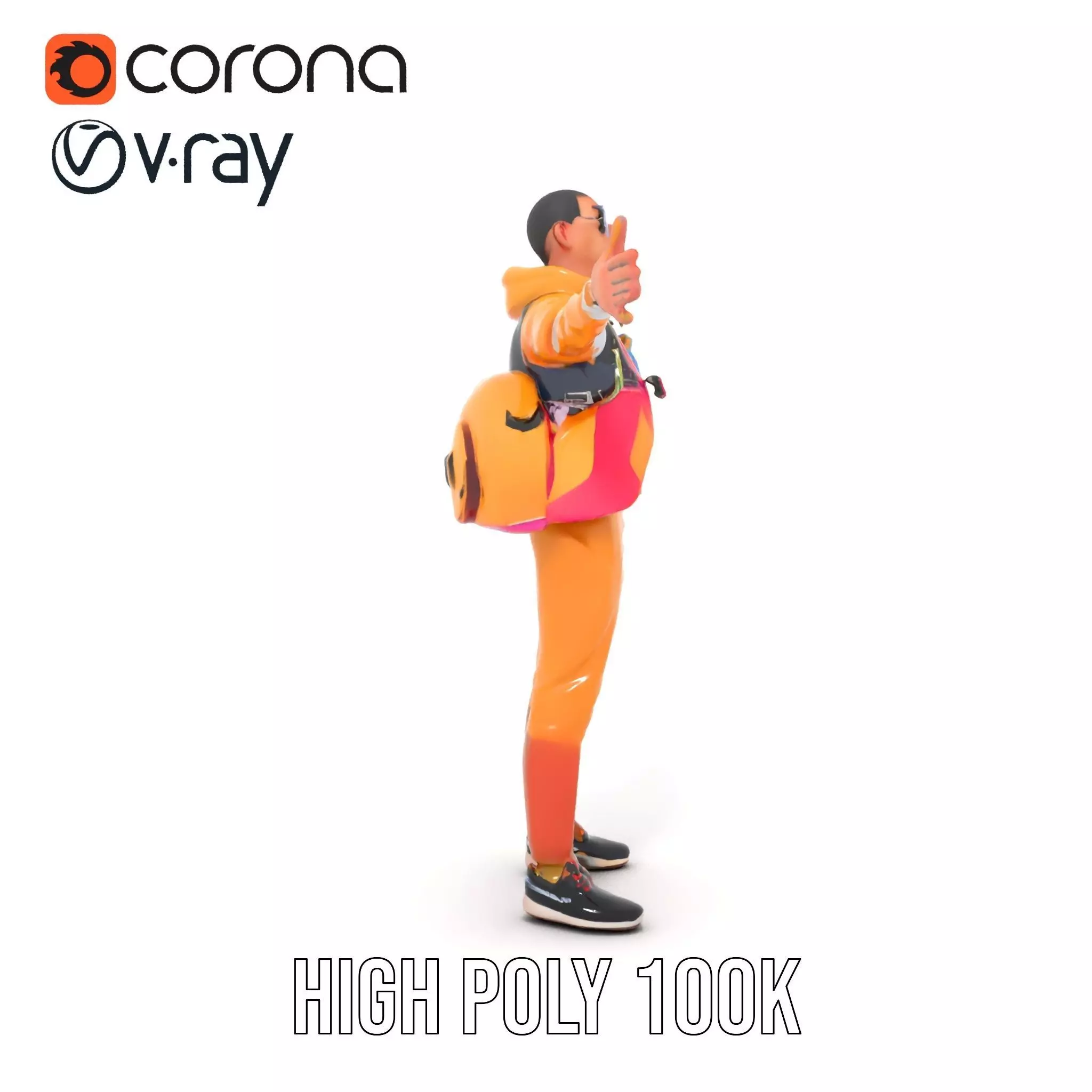 Colorful Streetwear model pack Low-poly 3D model_23