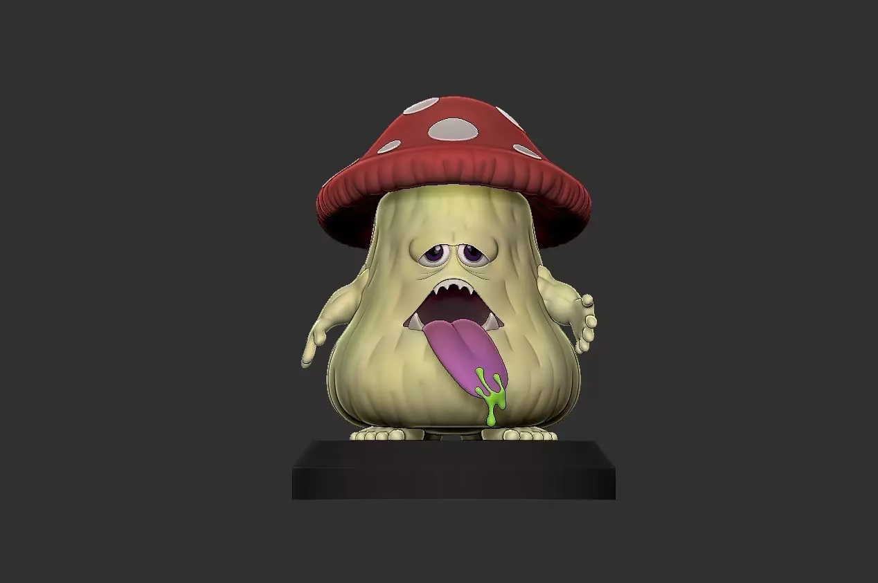 enemy mushroom miniature 3D print model_2