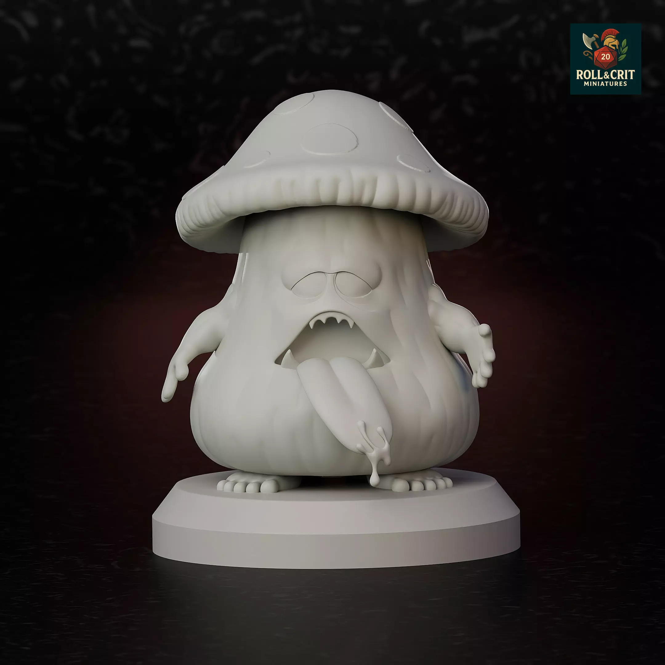enemy mushroom miniature 3D print model_1