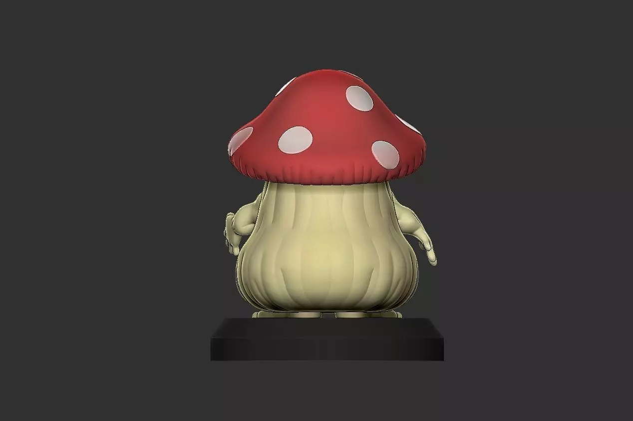 enemy mushroom miniature 3D print model_6