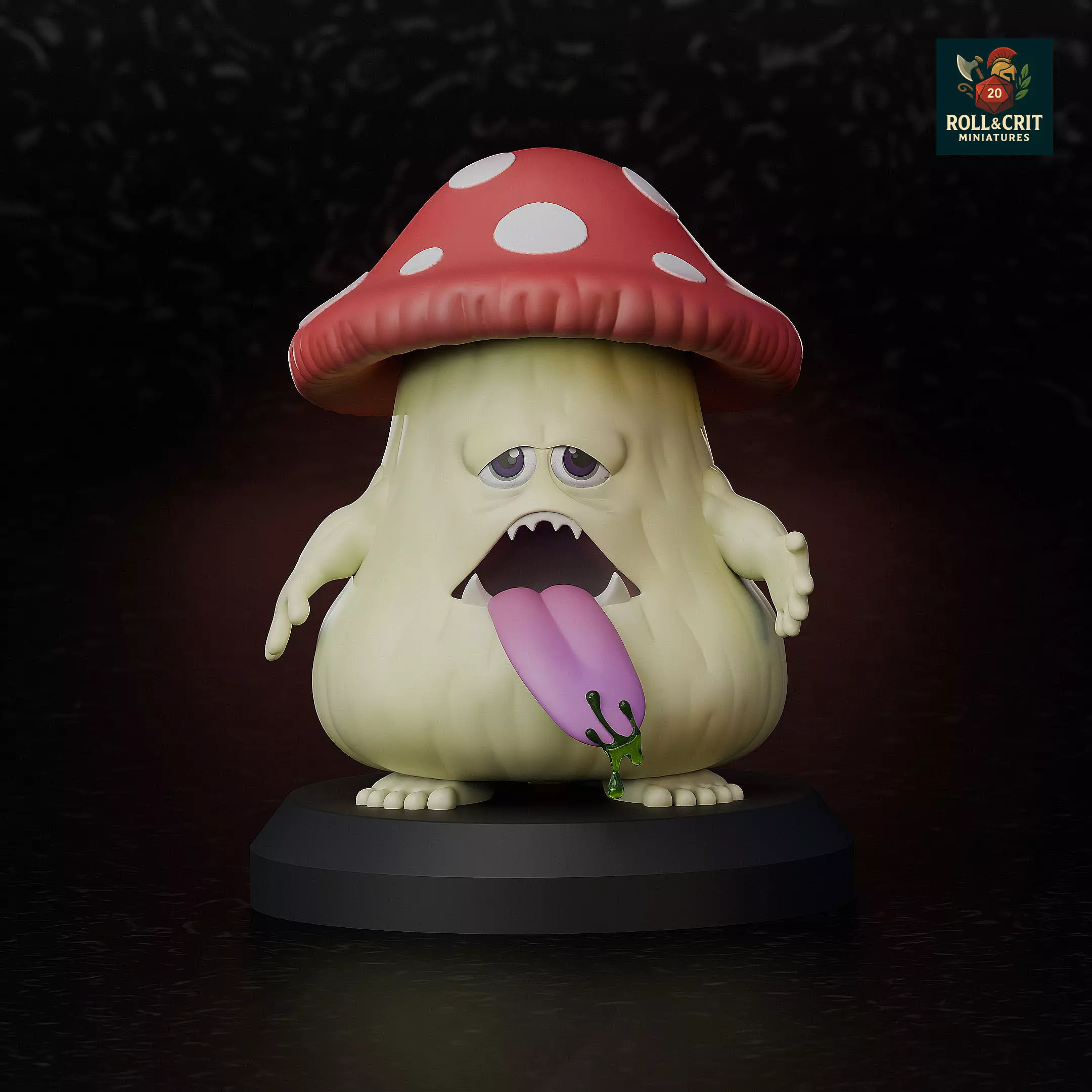 enemy mushroom miniature 3D print model_0