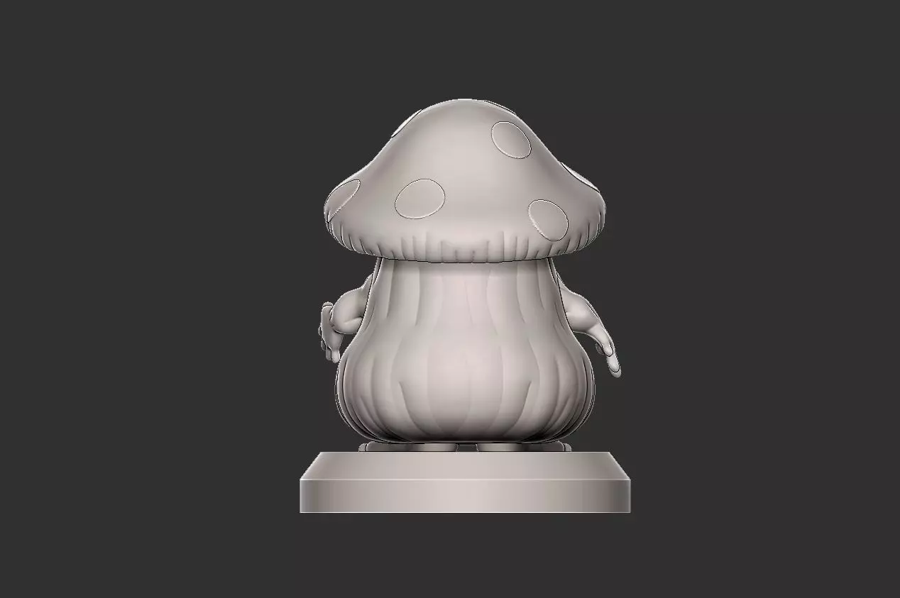 enemy mushroom miniature 3D print model_7