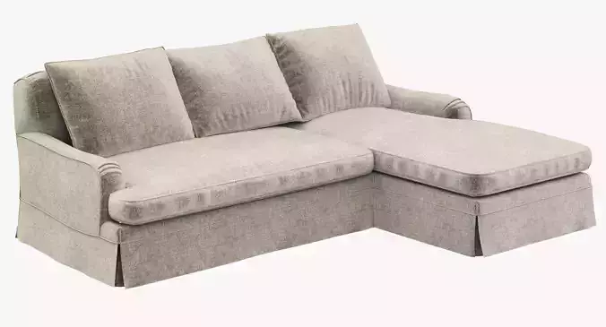 Restoration Hardware Belgian Classic Roll Arm Right-Arm Chaise