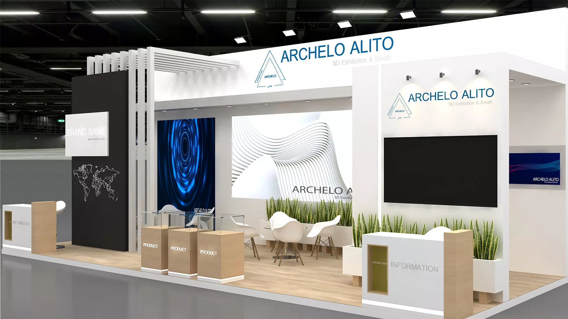 3d exhibition model booth 3D model_6