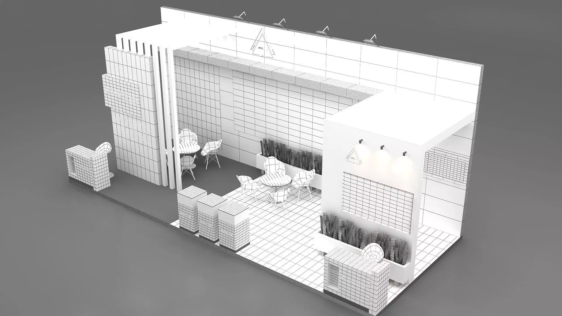 3d exhibition model booth 3D model_10